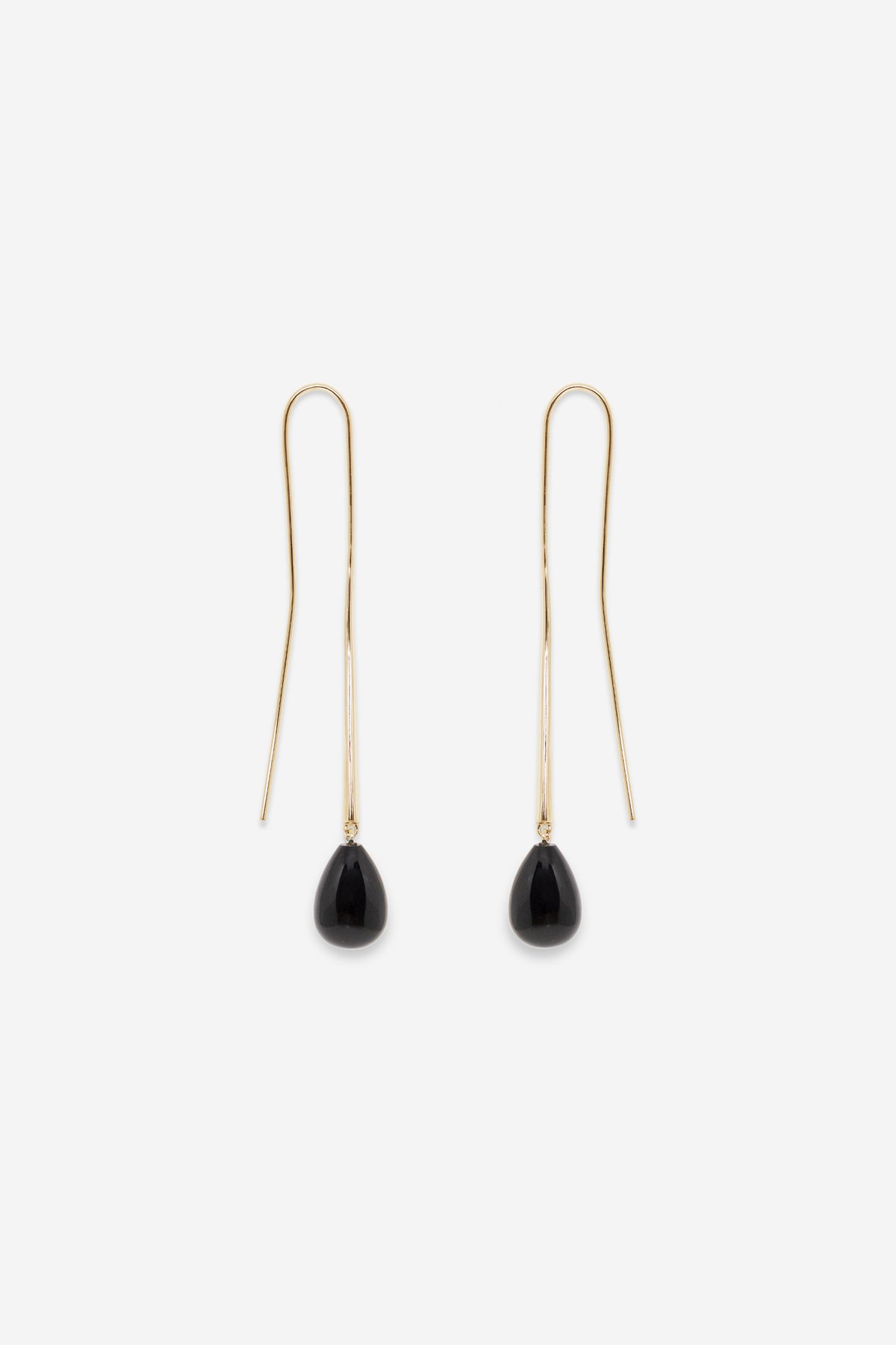 Cusp Onyx Earrings - Gold