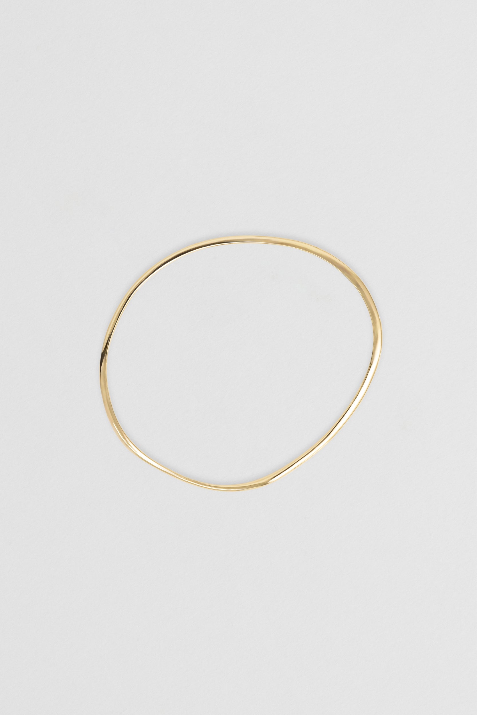 Handcrafted Dajia Bangle, Recycled 14k Vermeil, Sleek Organic Form