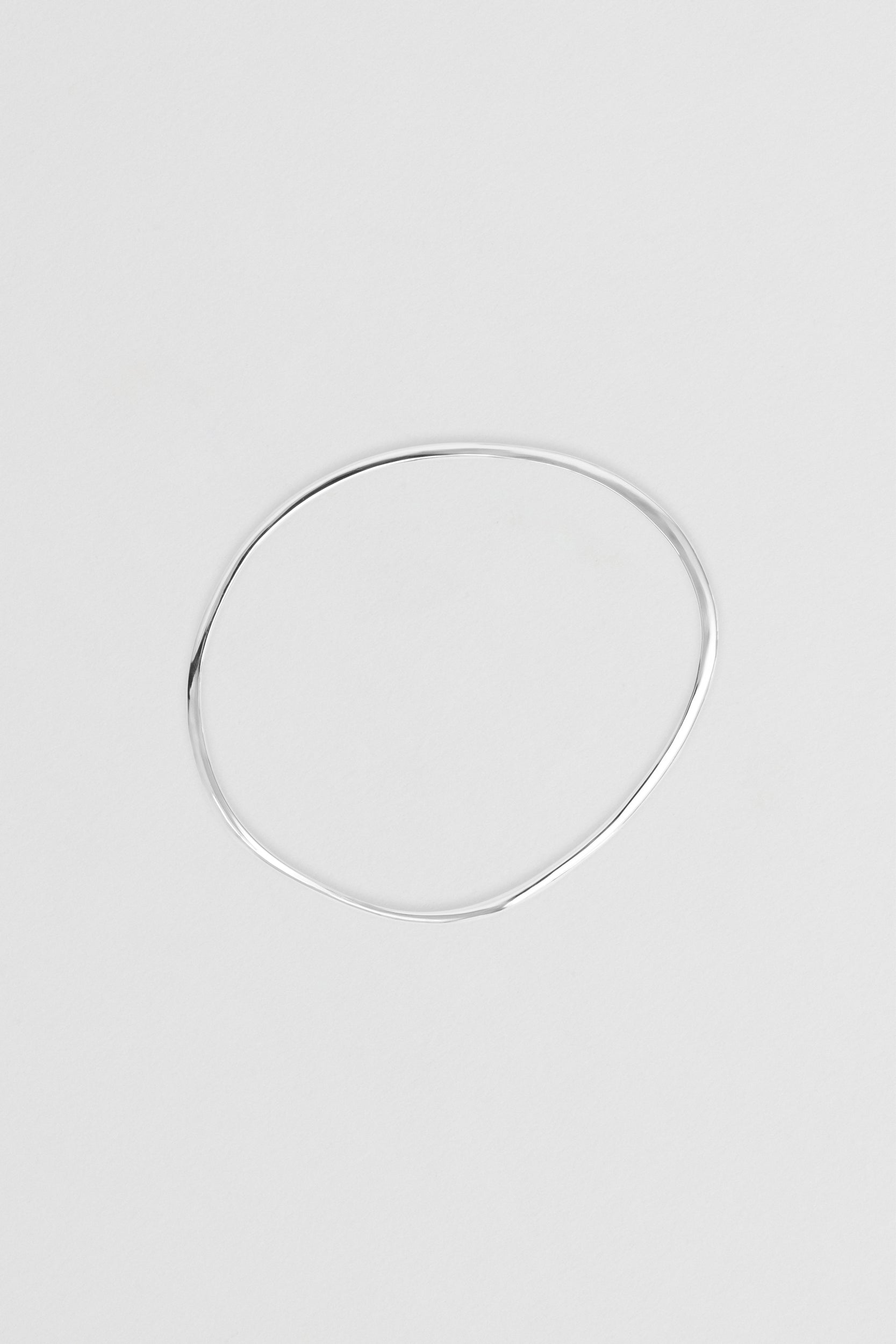 Handcrafted Sleek Sterling Silver Bangle, Sleek Curves, Dajia Bangle