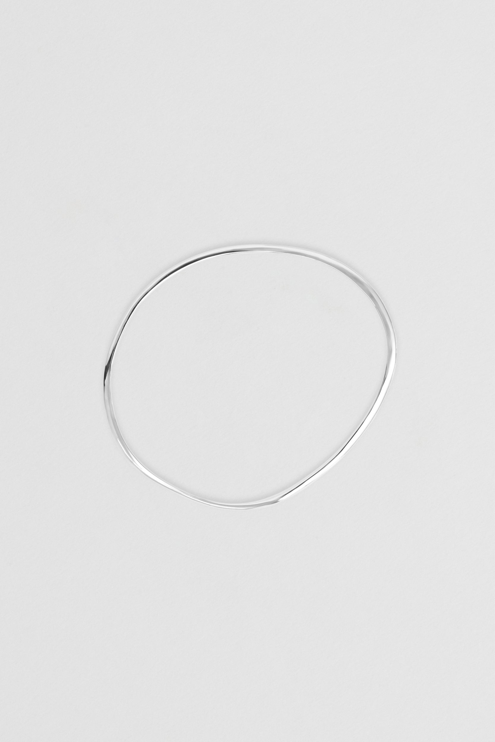 Handcrafted Sleek Sterling Silver Bangle, Sleek Curves, Dajia Bangle