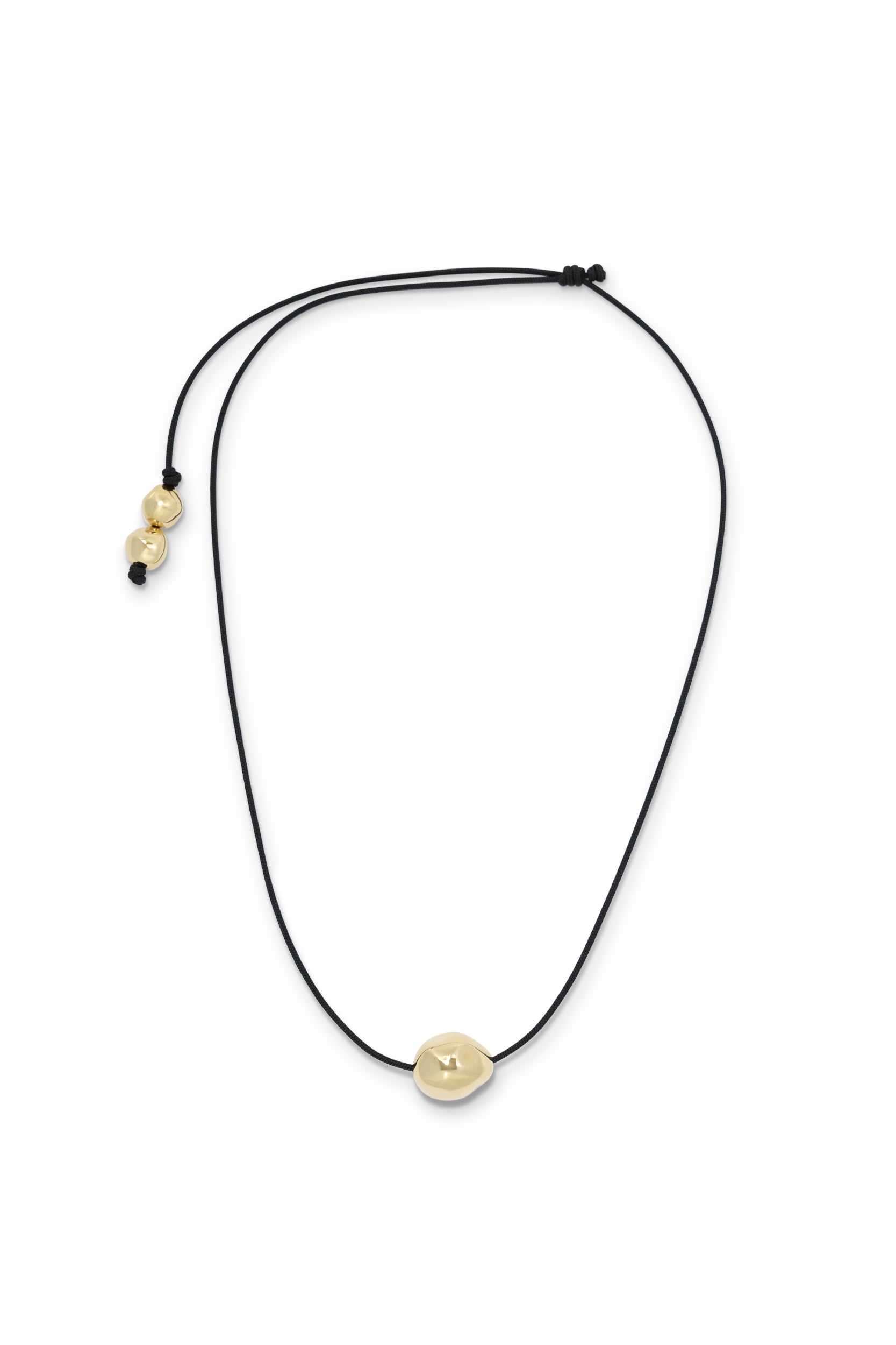 Figure Cord Necklace - Gold