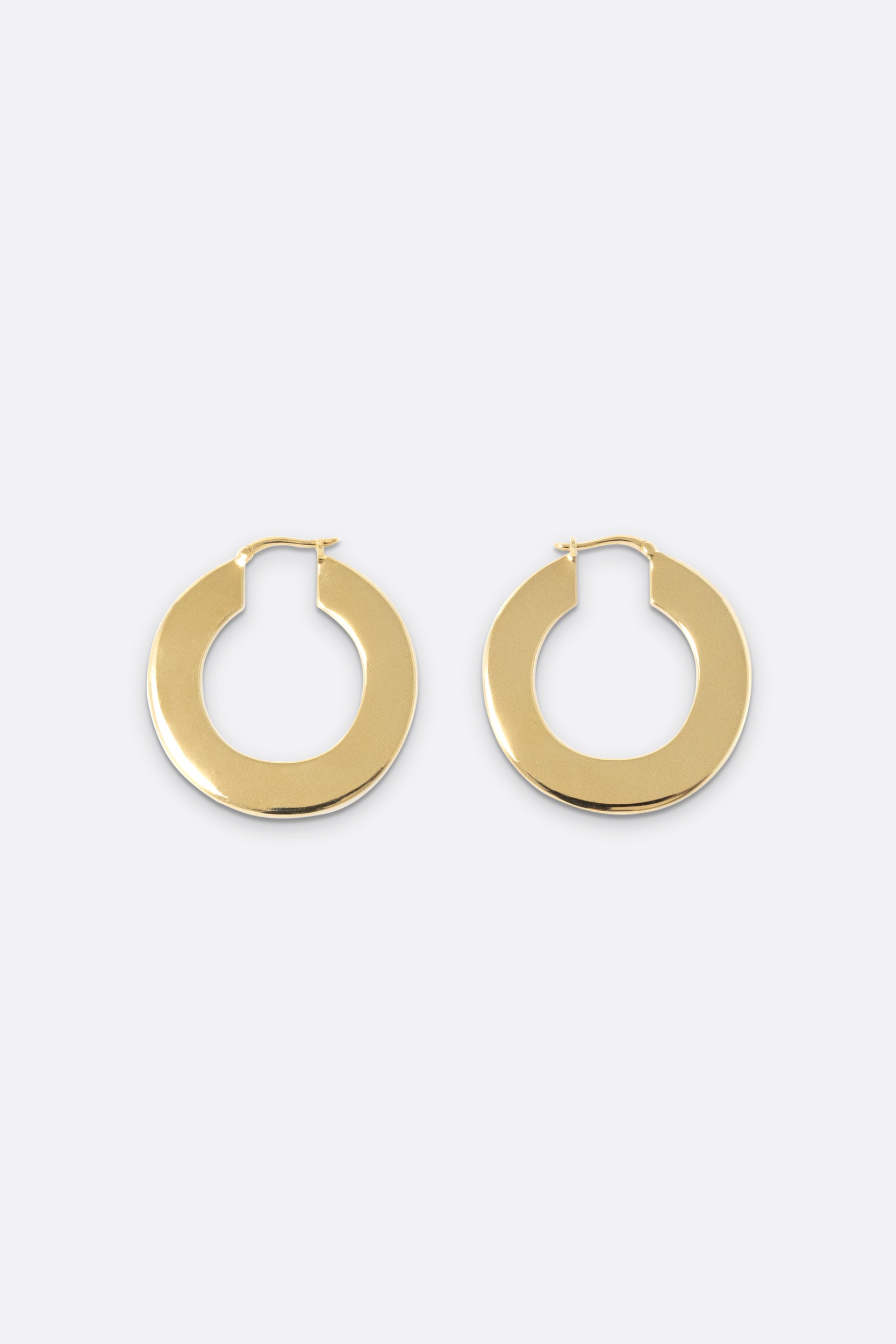 Flat Hoops - Gold