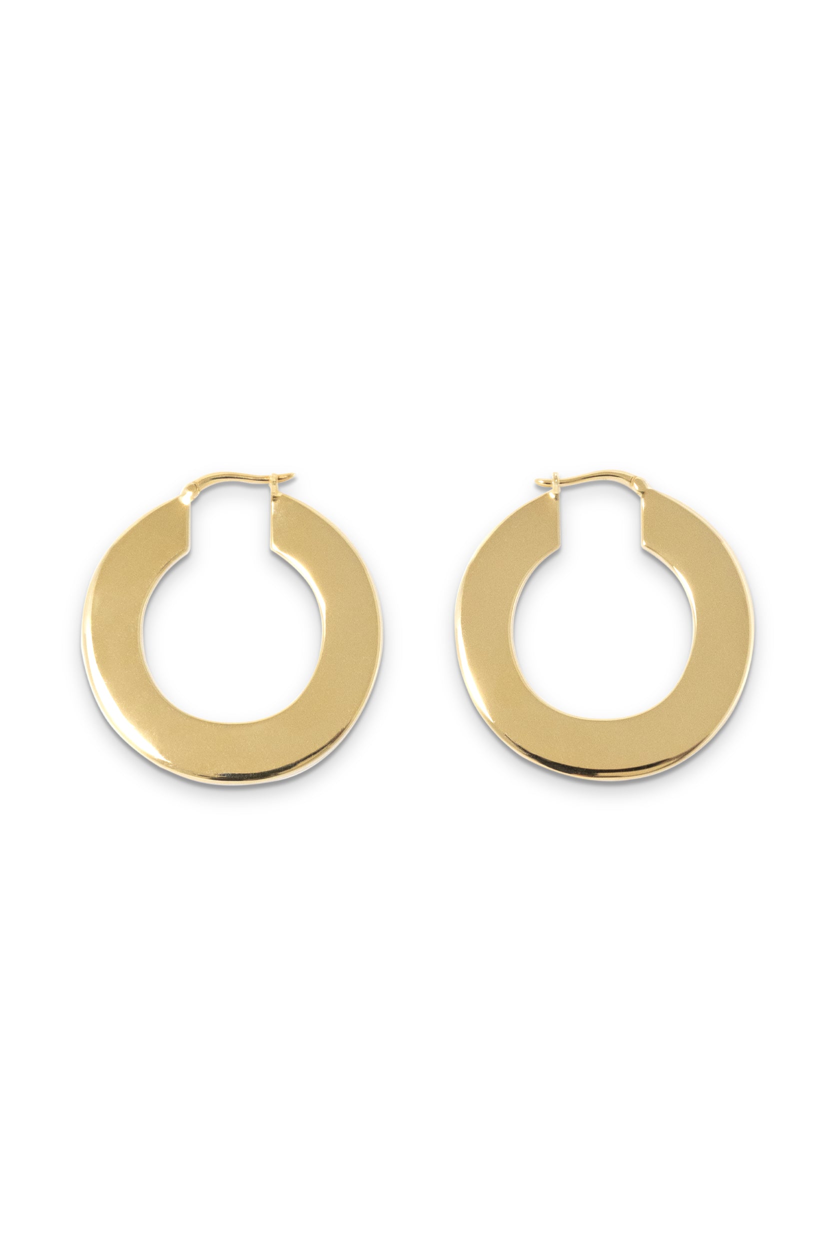 Flat Hoops - Gold