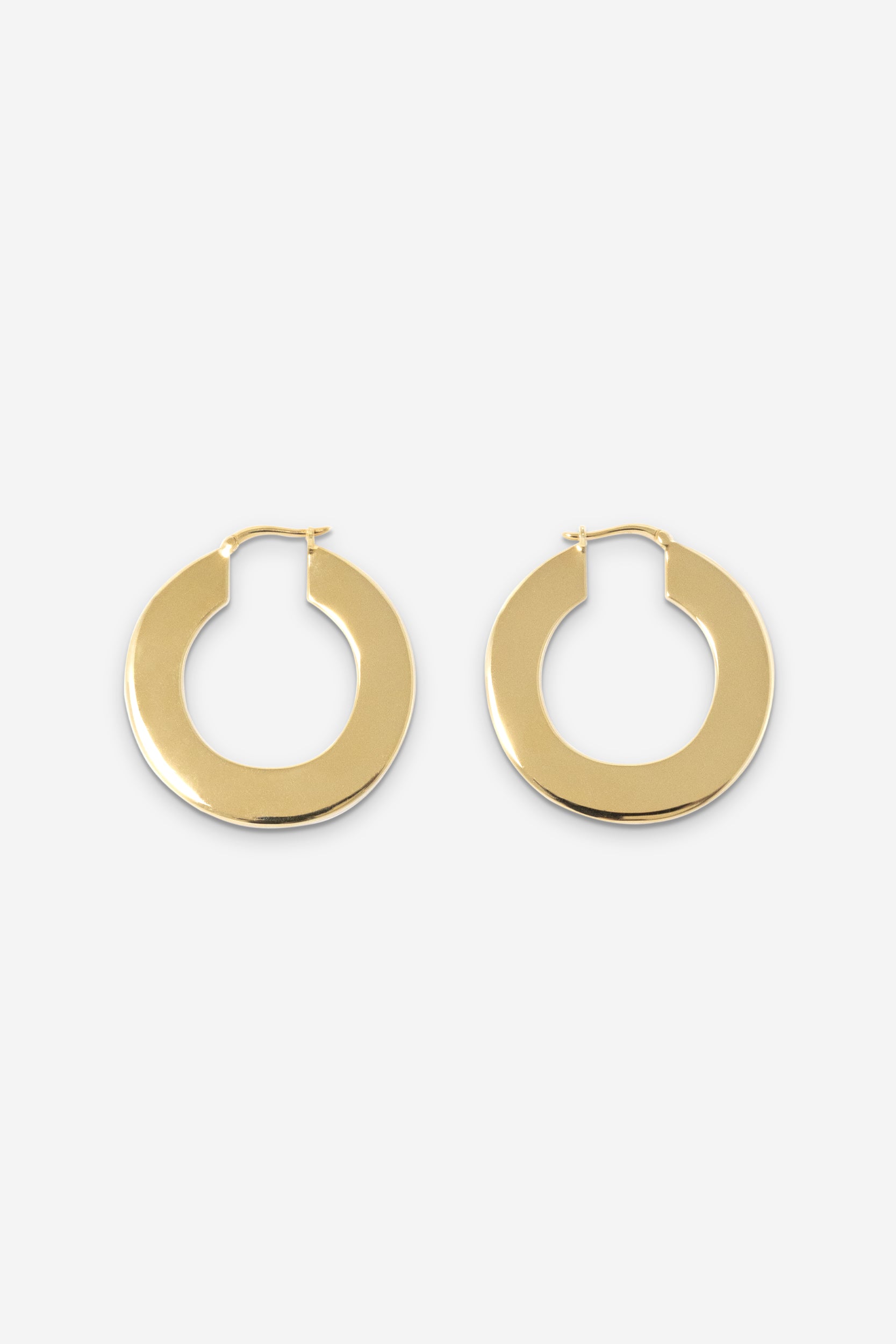Flat Hoops - Gold