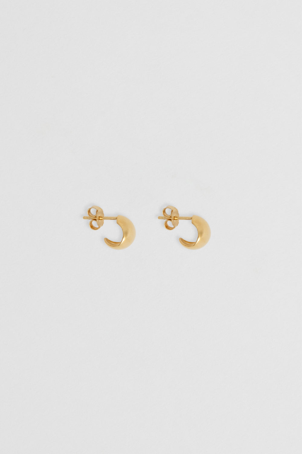 Small Gold Fold Hoop Earrings: Contemporary design for subtle statement.