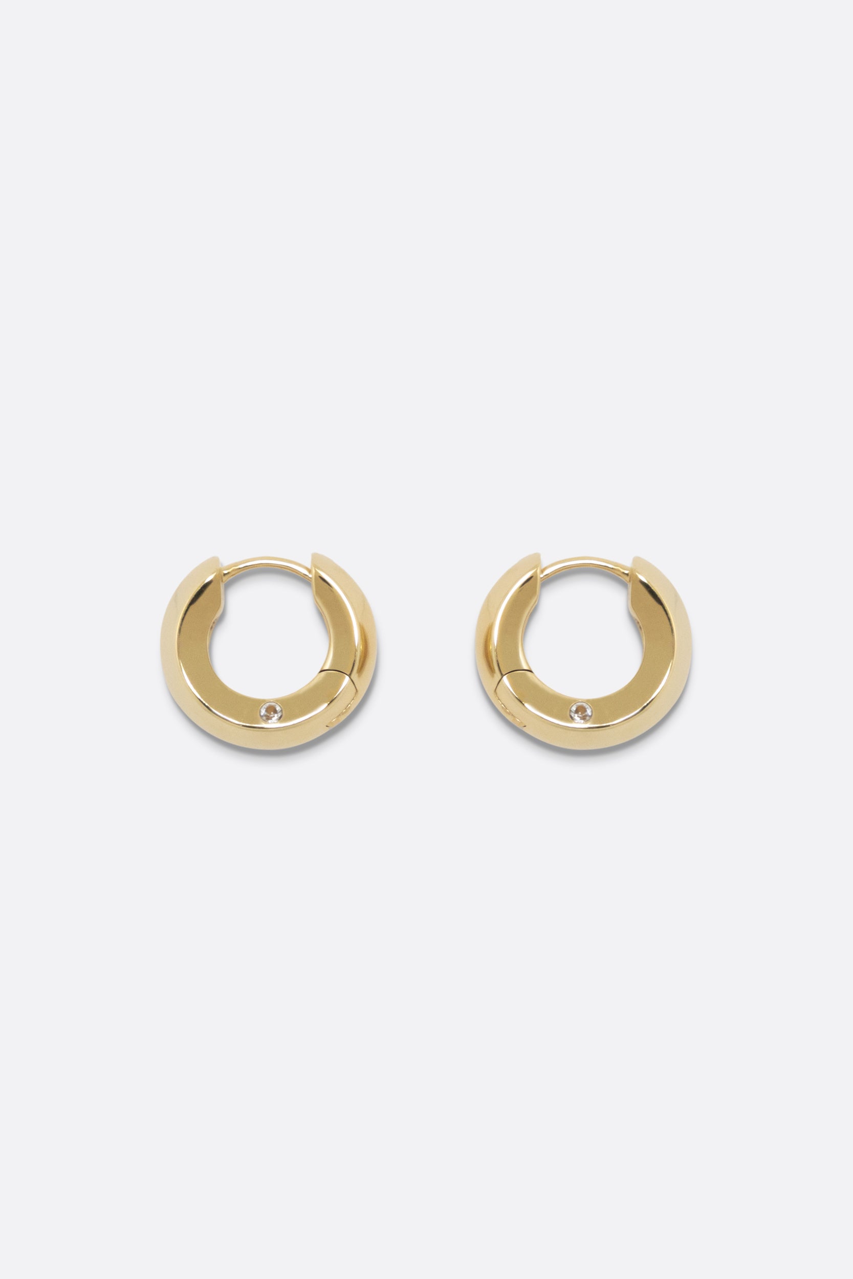 Low Beam Hoops - Topaz - Large - Gold