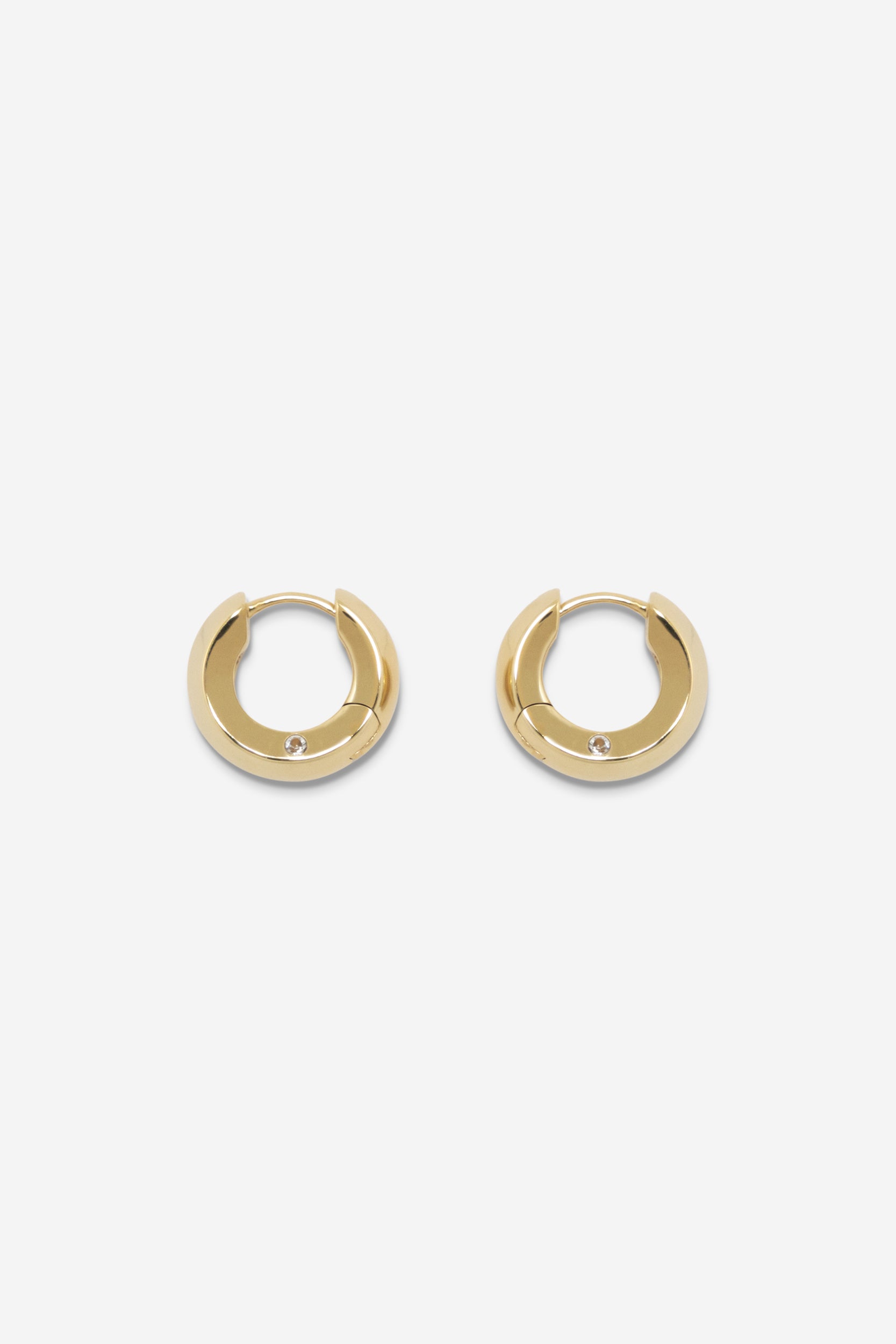 Low Beam Hoops - Topaz - Large - Gold