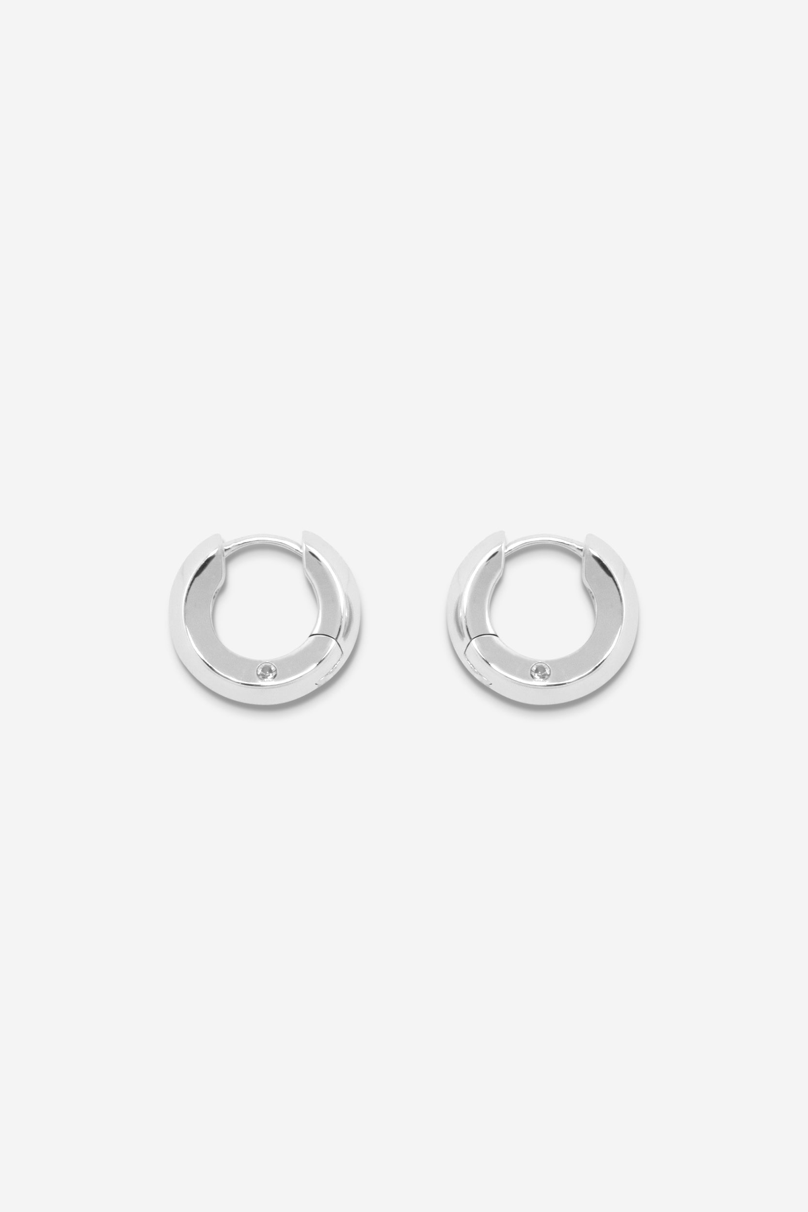 Low Beam Hoops - Topaz - Large - Silver