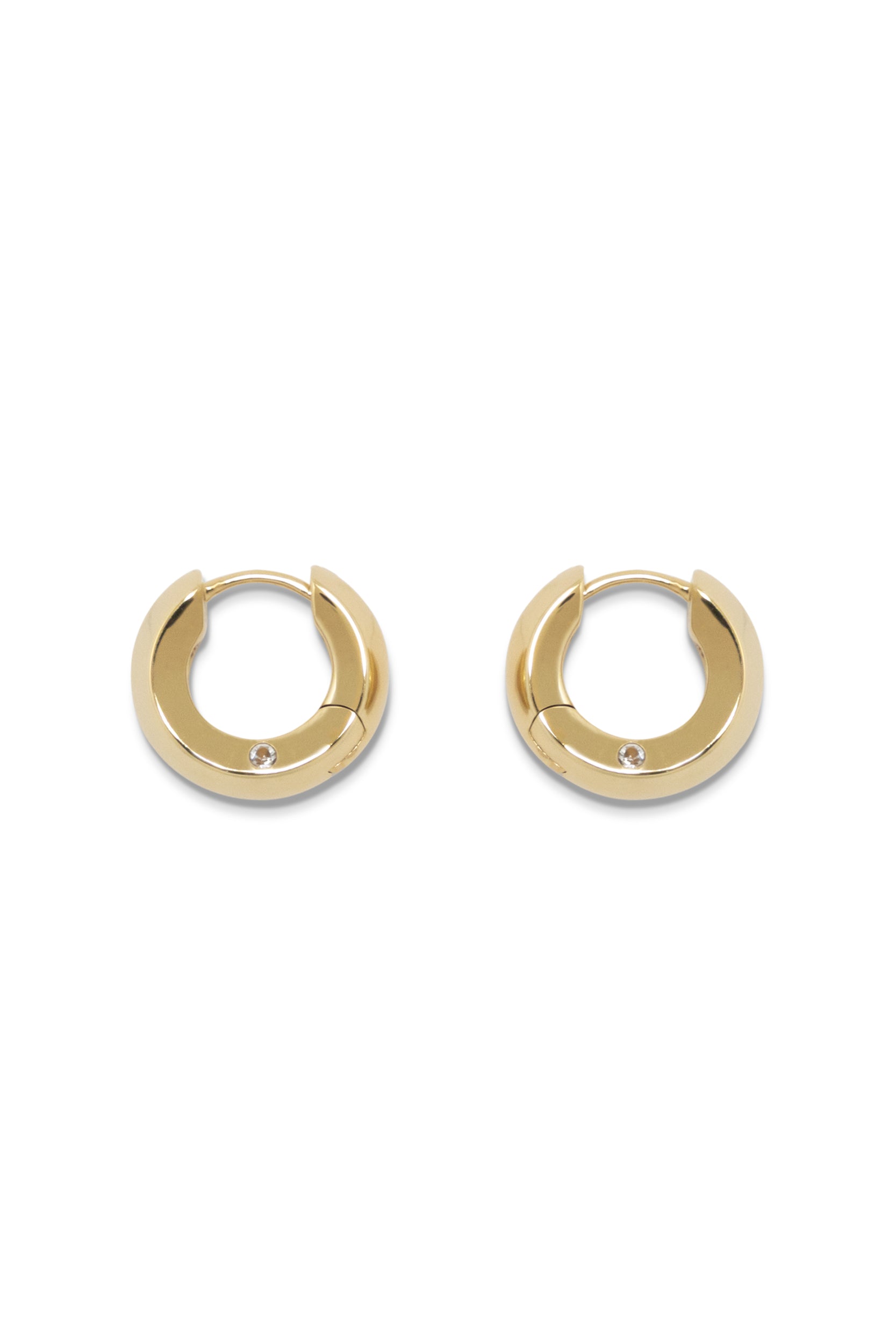 Low Beam Hoops - Topaz - Large - Gold