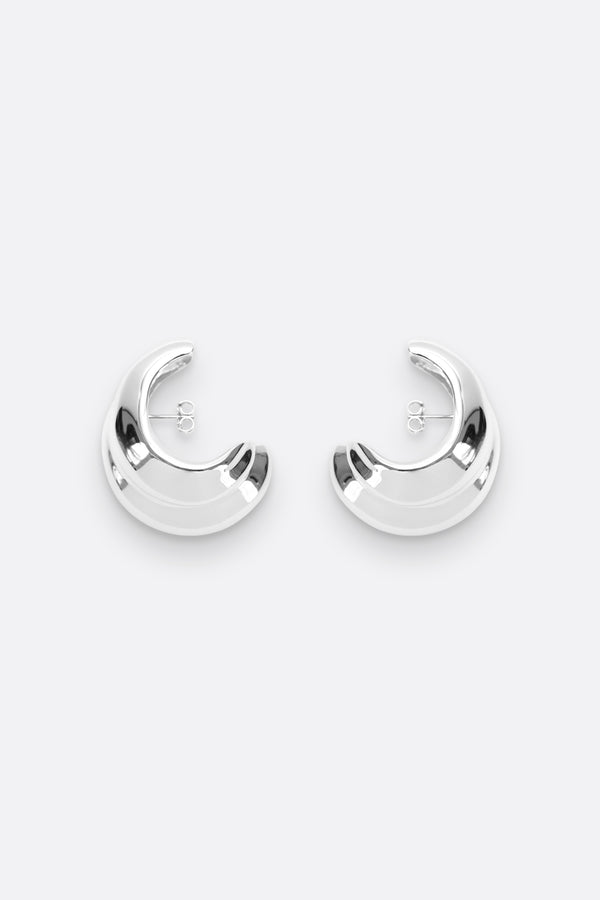 Mega Cuff Hoops - Silver