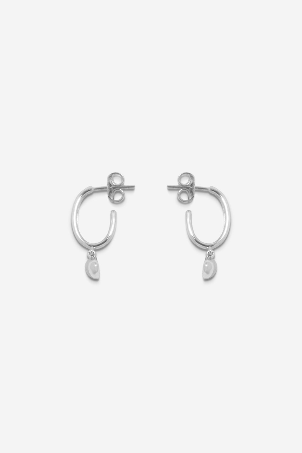 Mini Drop Hoops - Silver