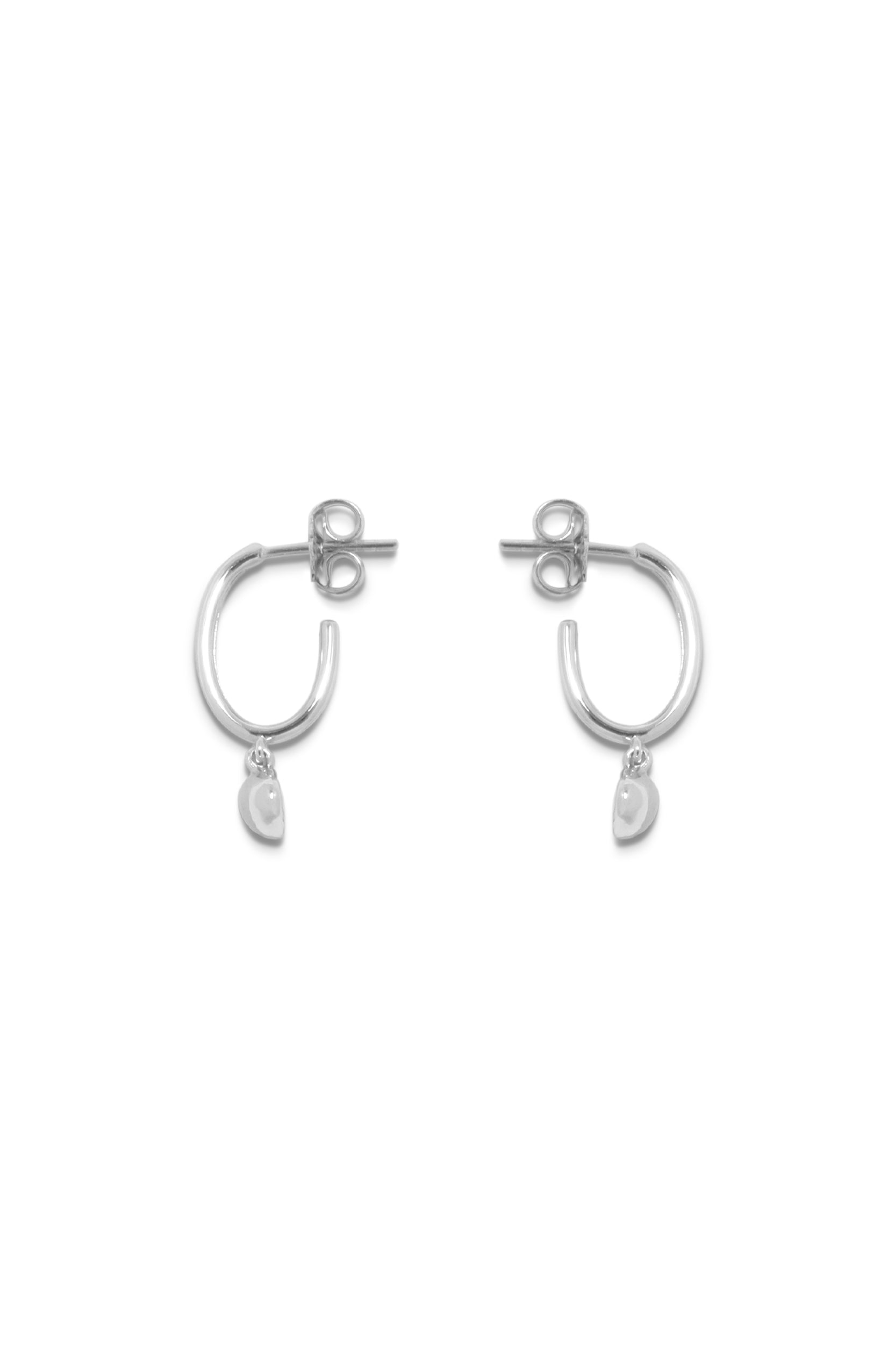 Mini Drop Hoops - Silver