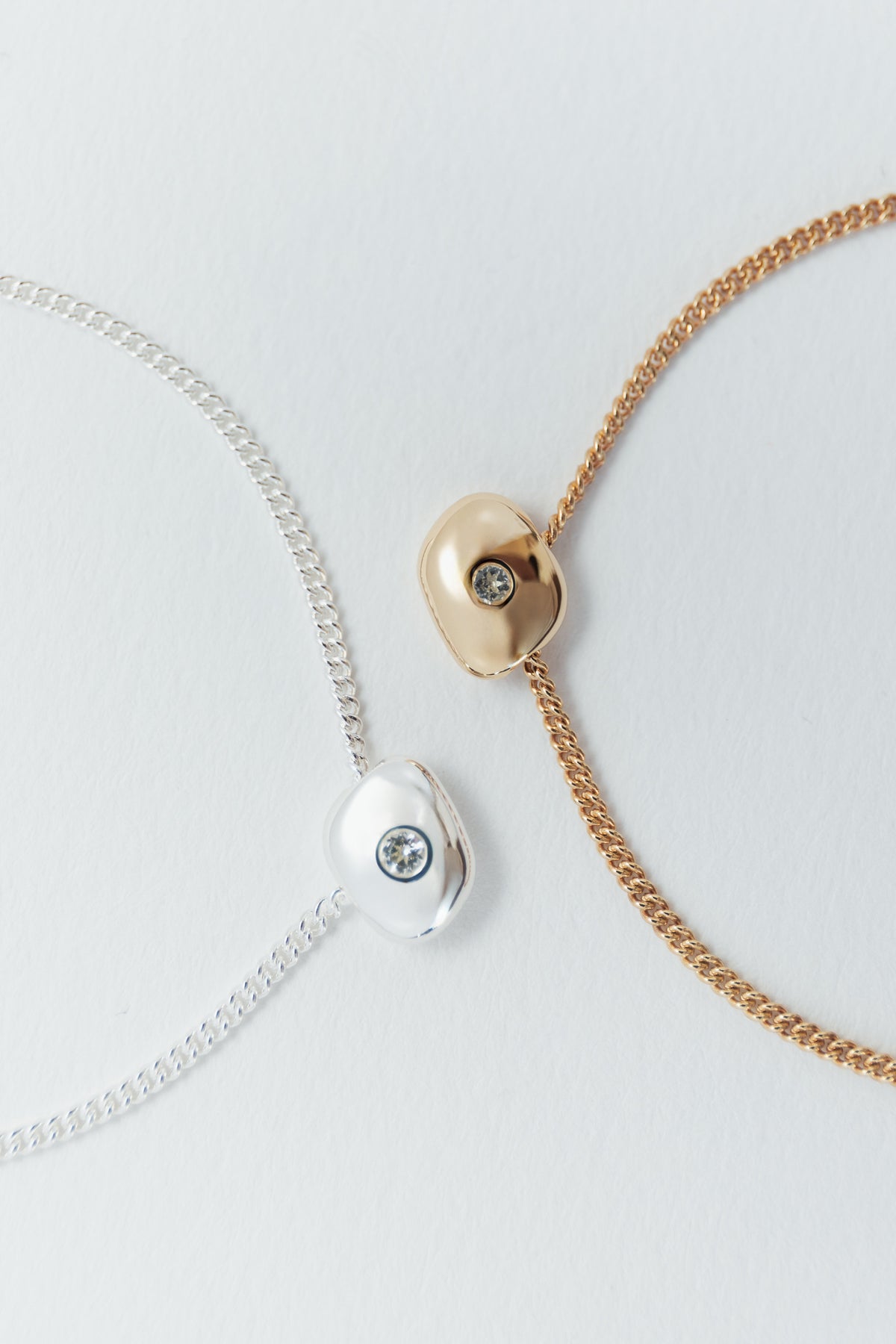 Mini Gemstone Drop Necklace - Gold