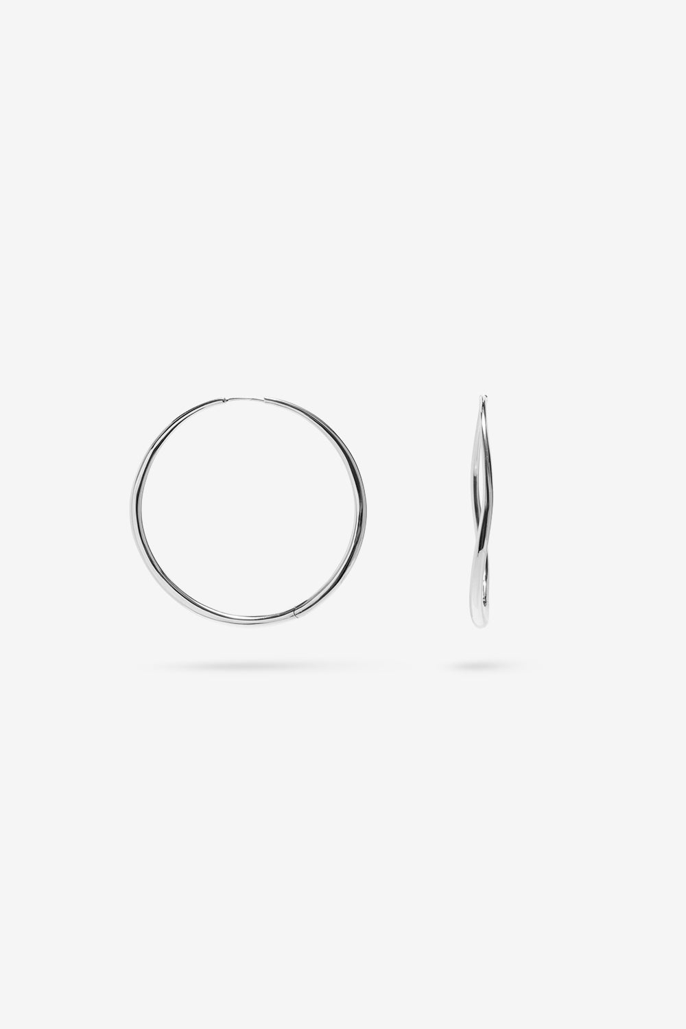 Momento Large Hoops - Silver