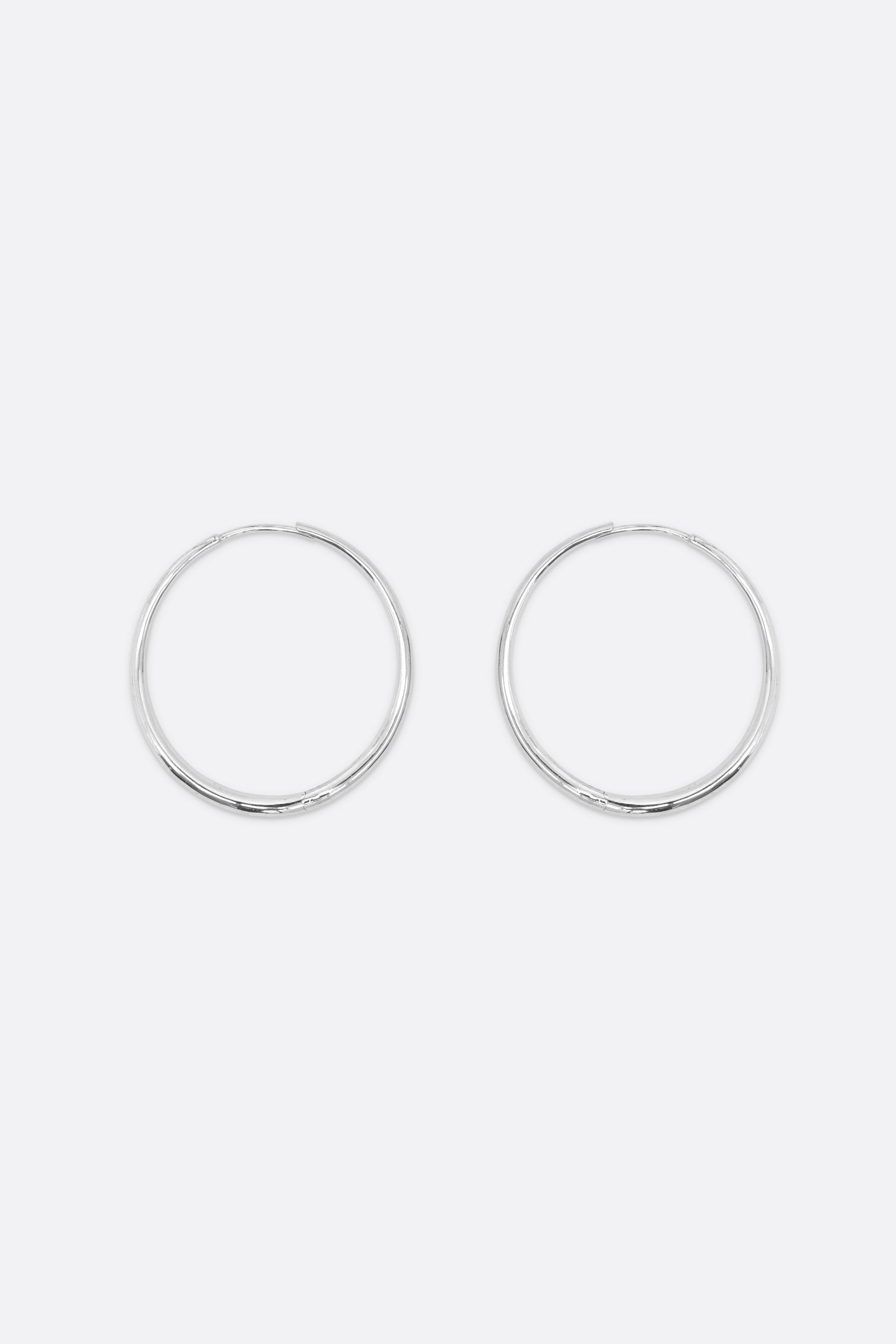 Momento Large Hoops - Silver