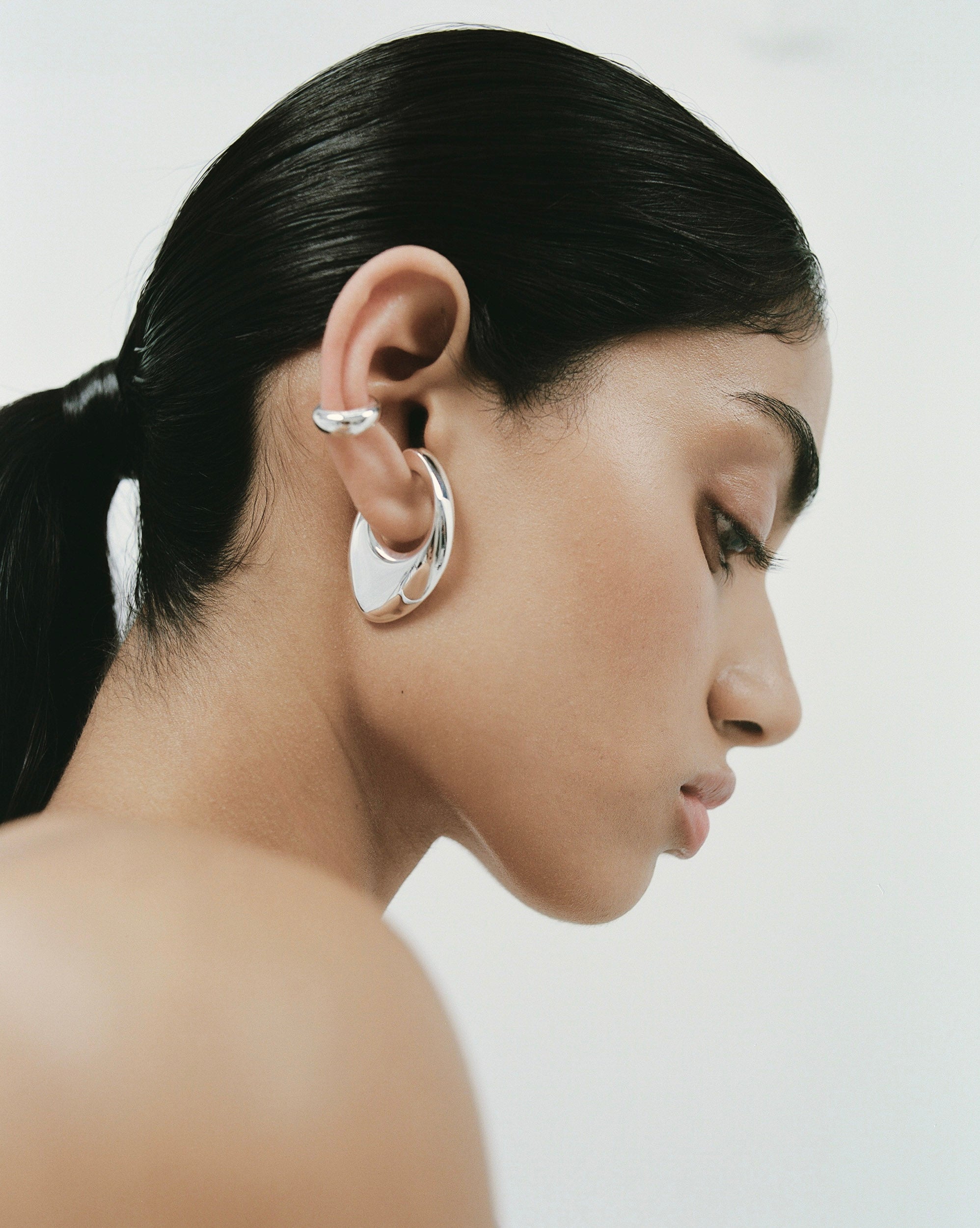 Mirror Ear Cuff - Silver