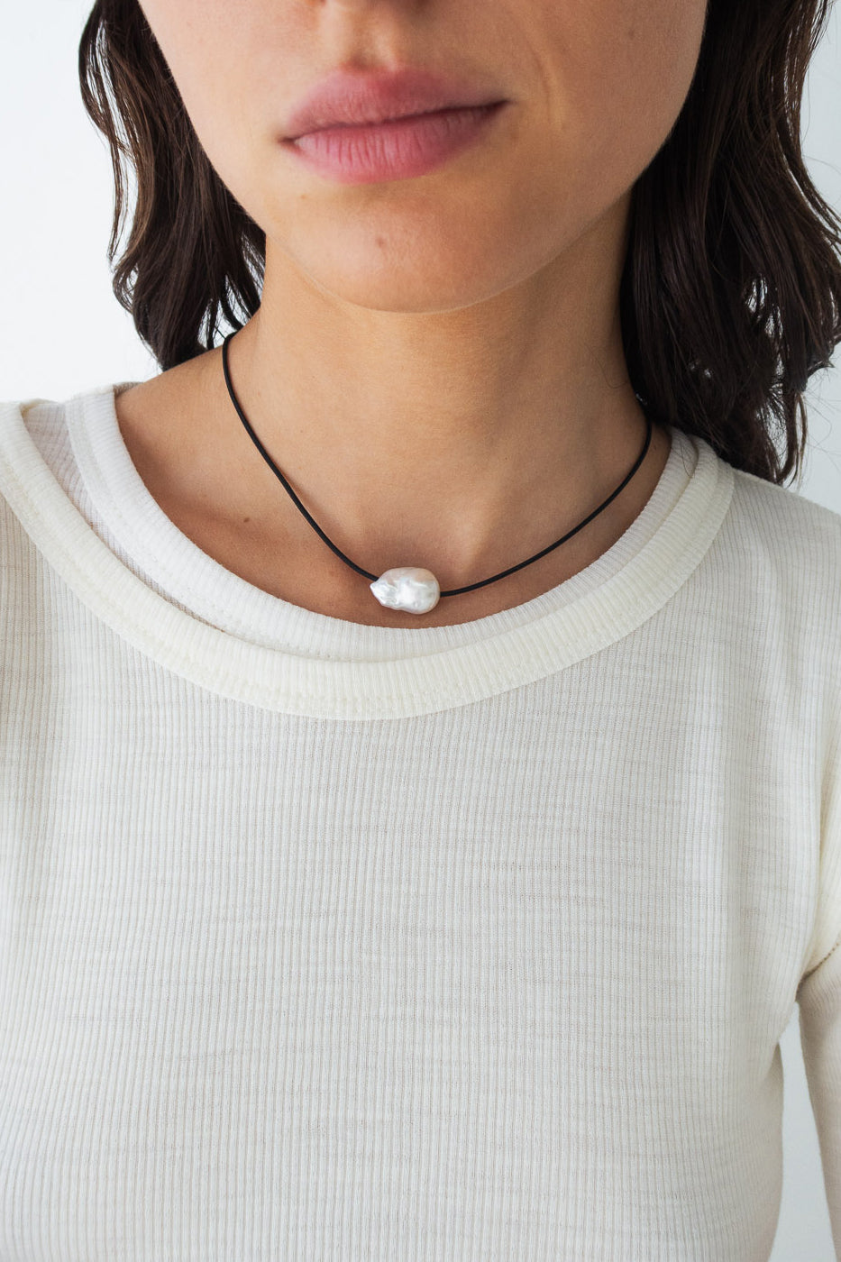 Baroque Pearl Cord Necklace