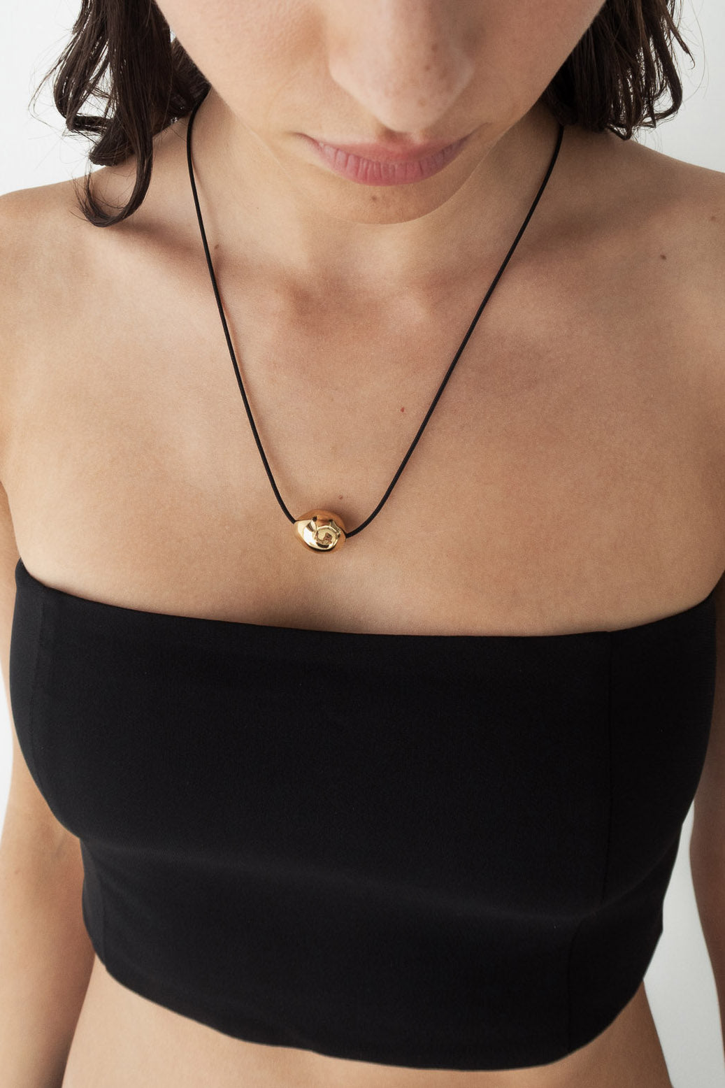 Figure Cord Necklace - Gold