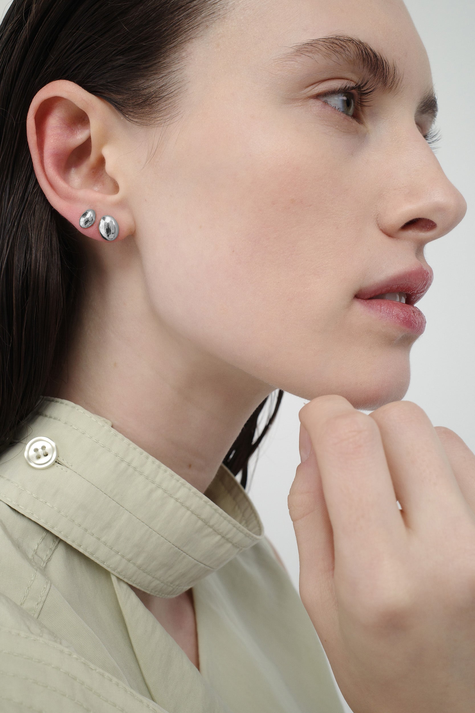 Figure Studs - XS - Silver