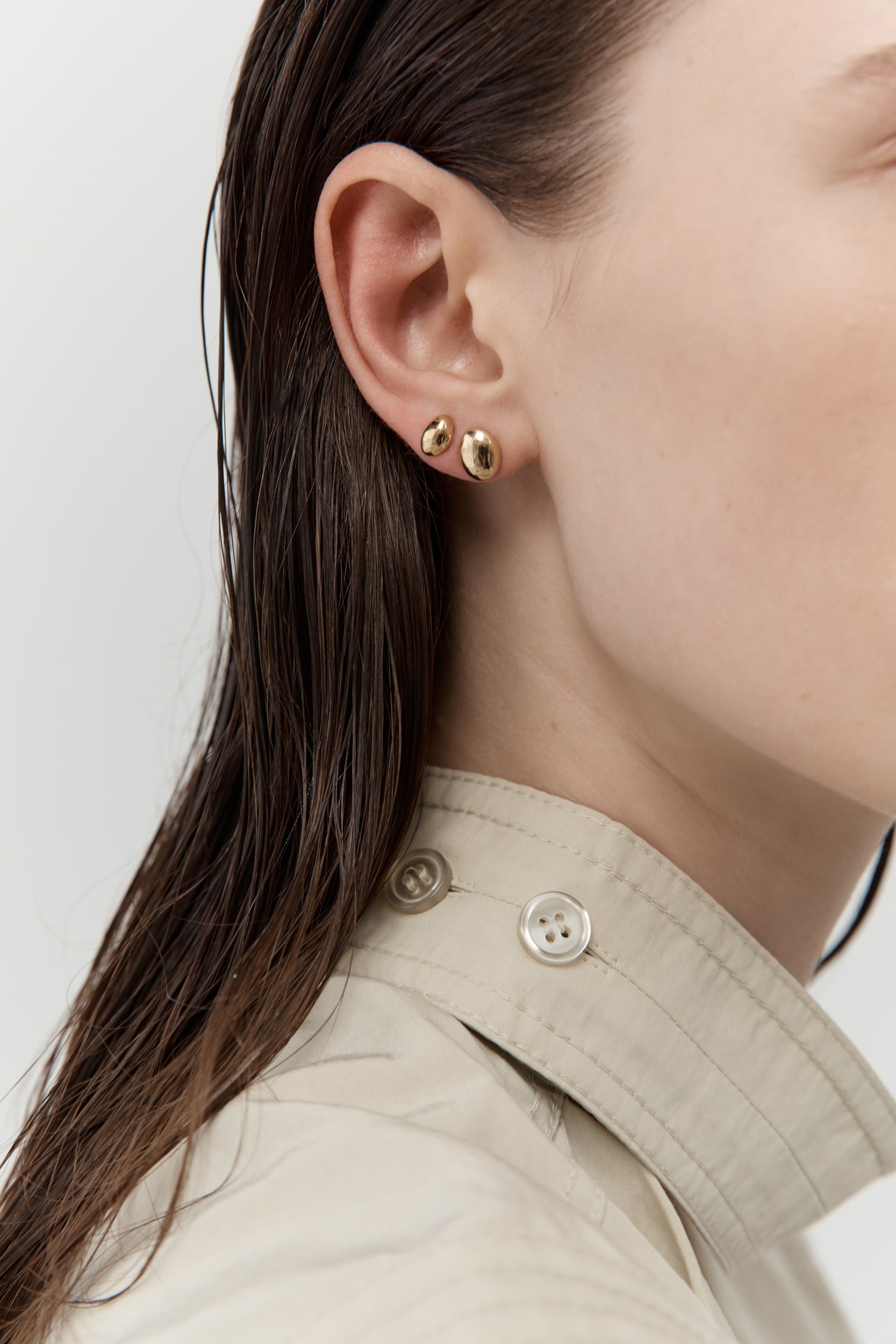 Figure Studs - XS - Gold