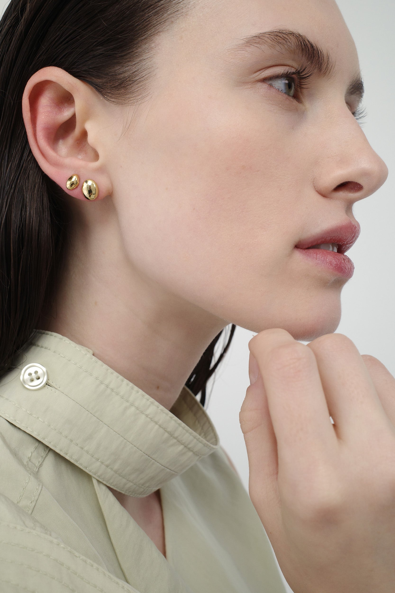 Figure Studs - XS - Gold