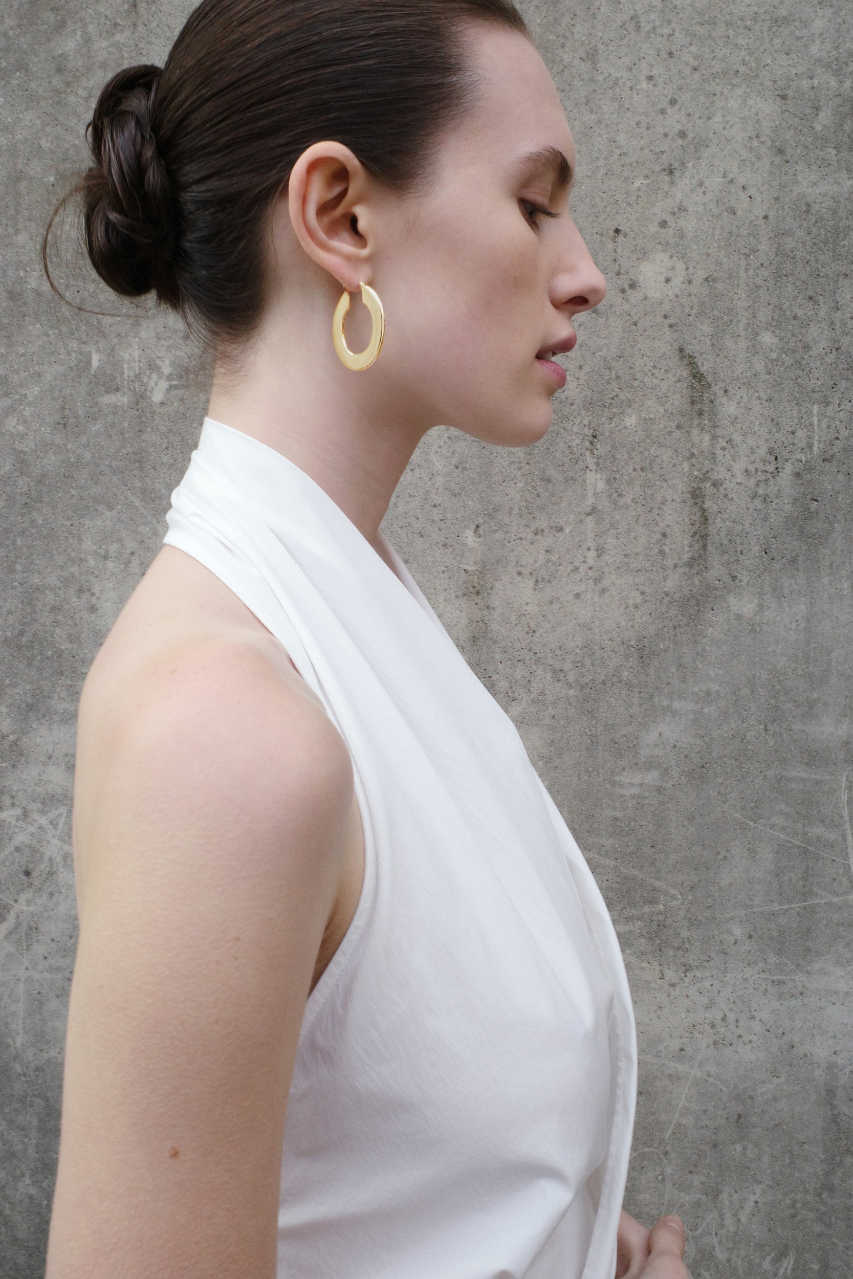 Flat Hoops - Gold