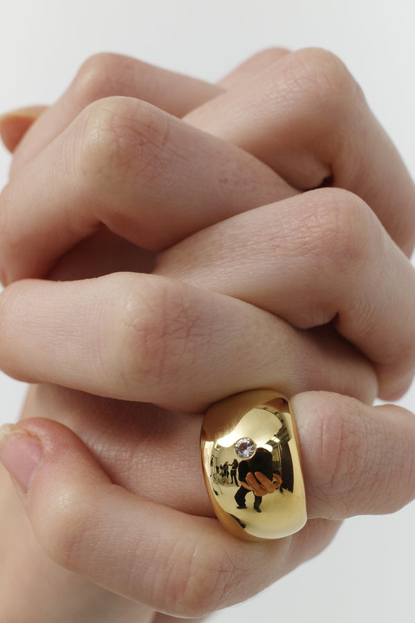 Fold Topaz Ring - Gold