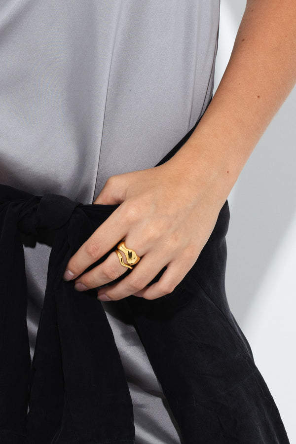 Jeansring-Set - Gold