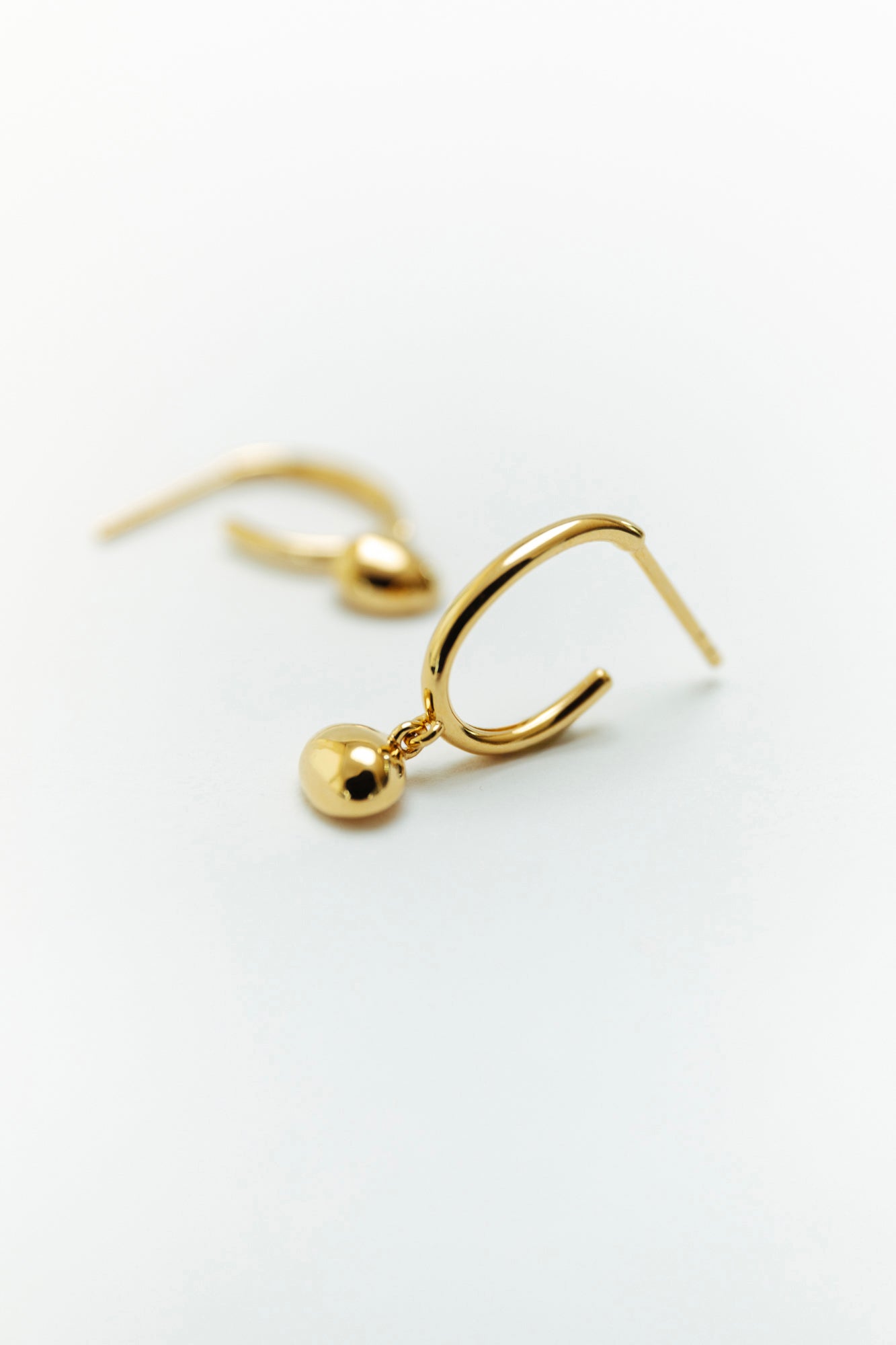 Mini Drop Hoops - Gold