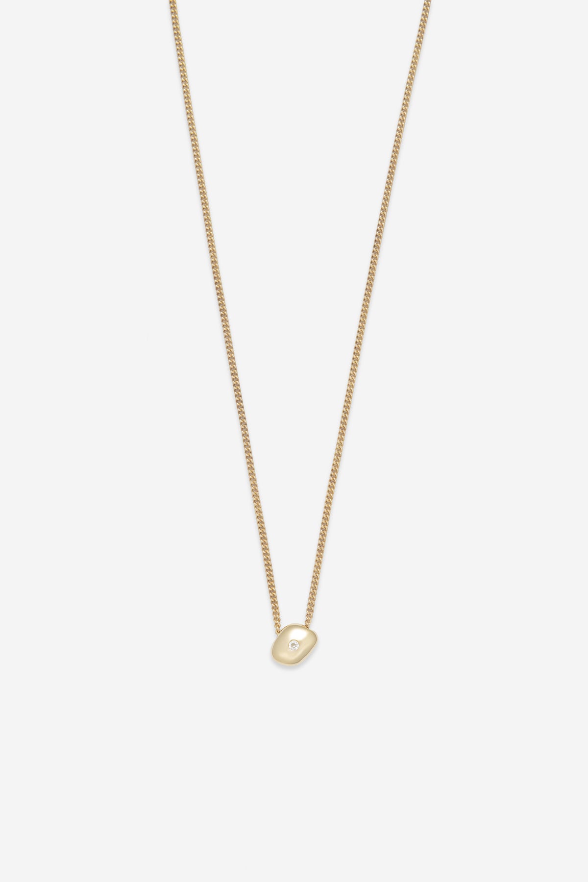 Mini Gemstone Drop Necklace - Gold