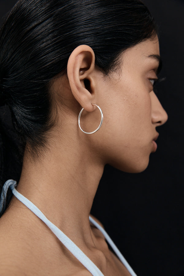Mondo Hoops - Medium - Silver