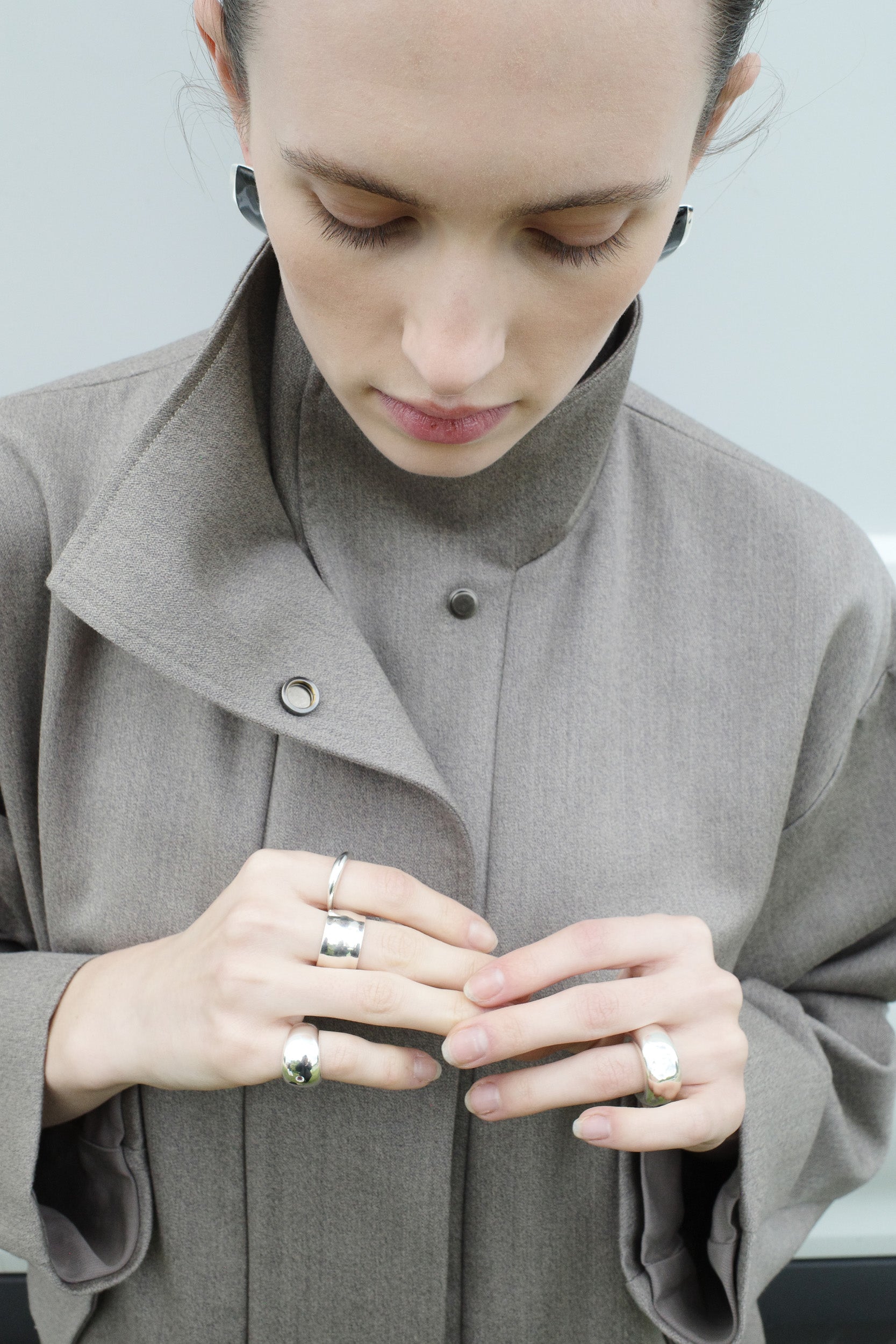 Fold Topaz Ring - Silver