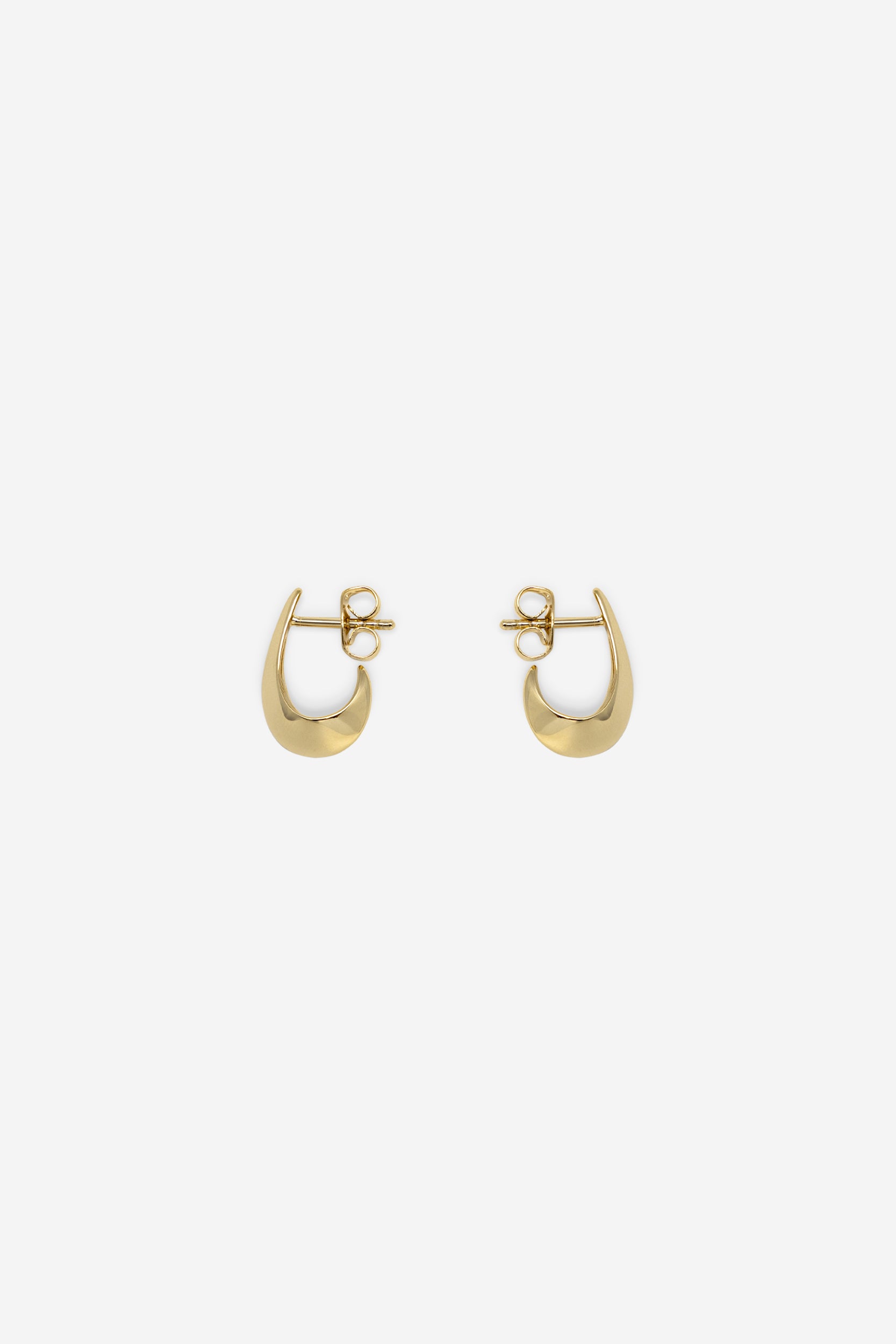 Saucer Mini Hoops - Gold