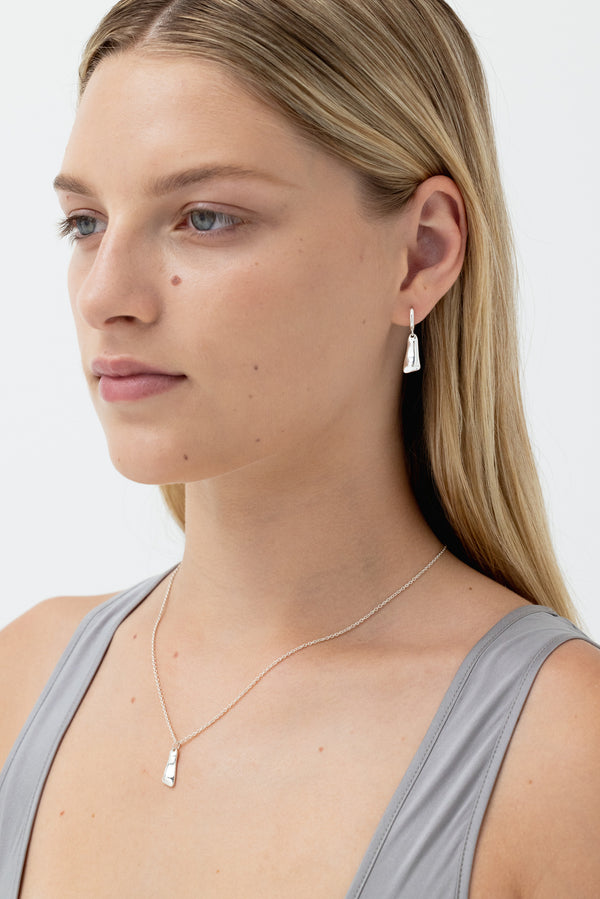 Solo Tag Pendant Necklace - Silver