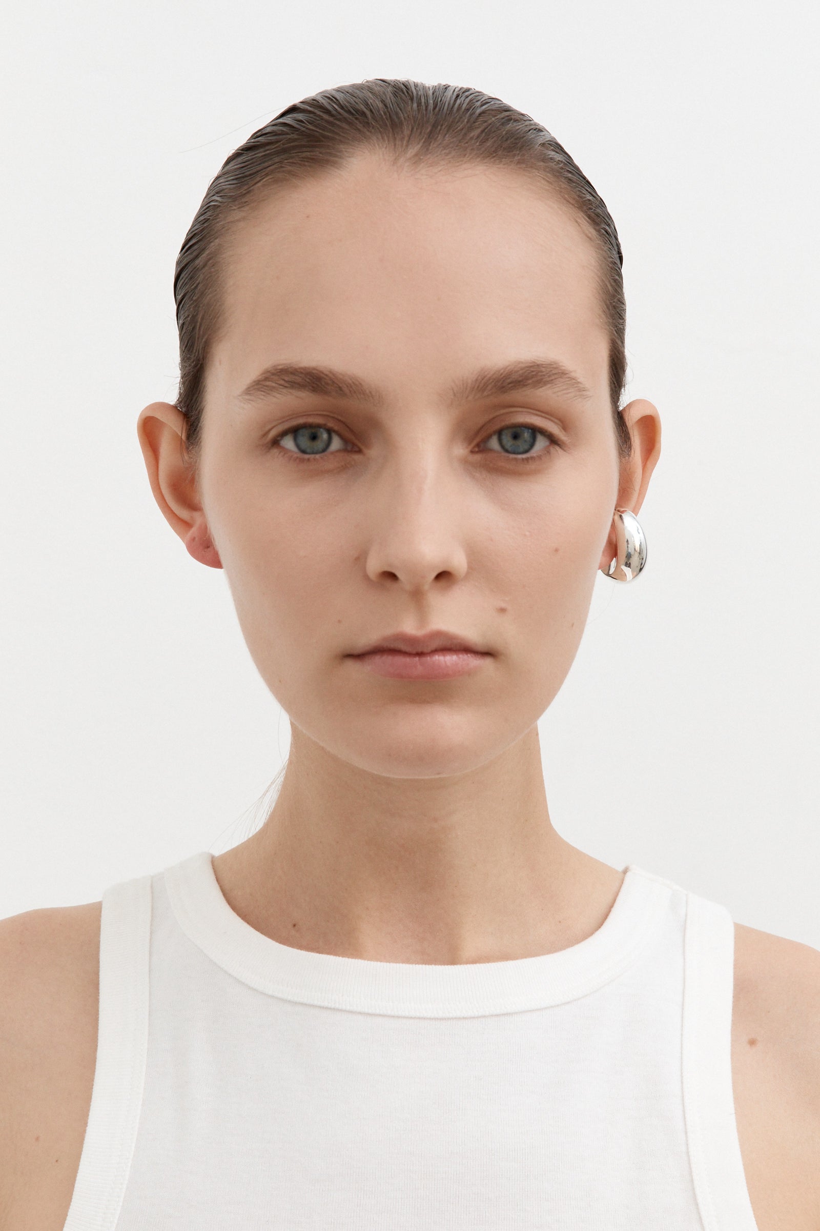 Concave Ear Cuff - Large - Silver