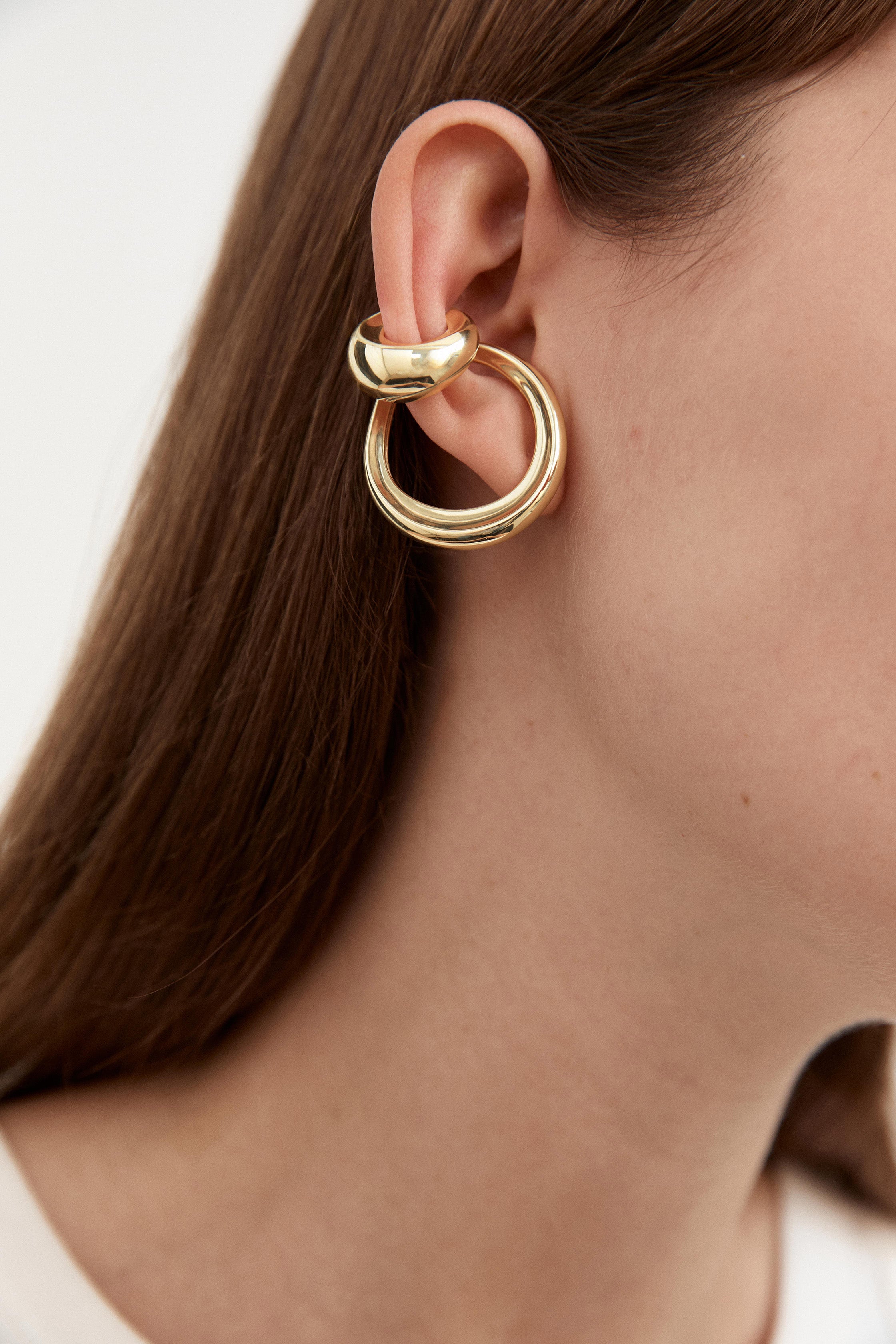 Concave Ear Cuff - Small - Gold