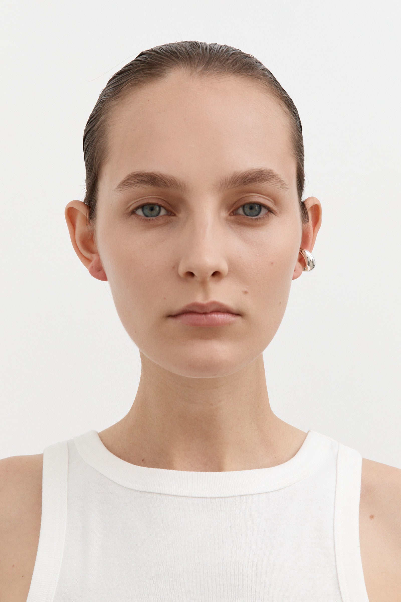 Concave Ear Cuff - Small - Silver