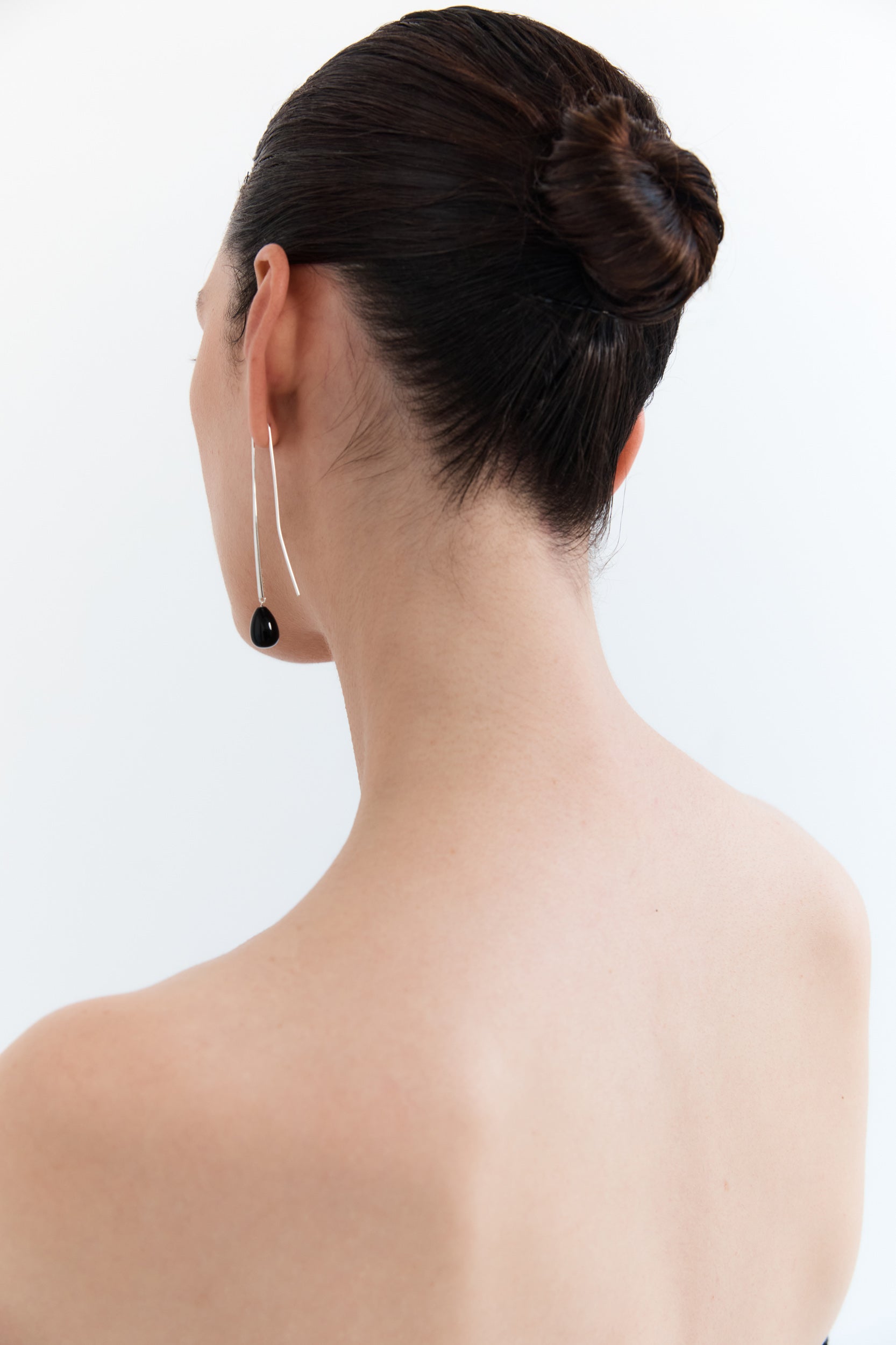 Cusp Onyx Earrings - Silver | Pre-Order