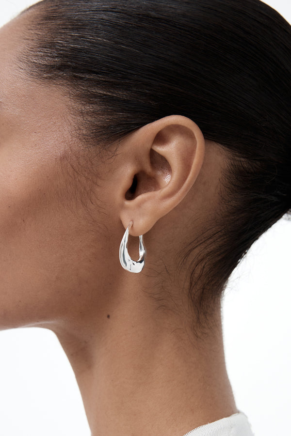 Daija Hoop - Medium - Silver