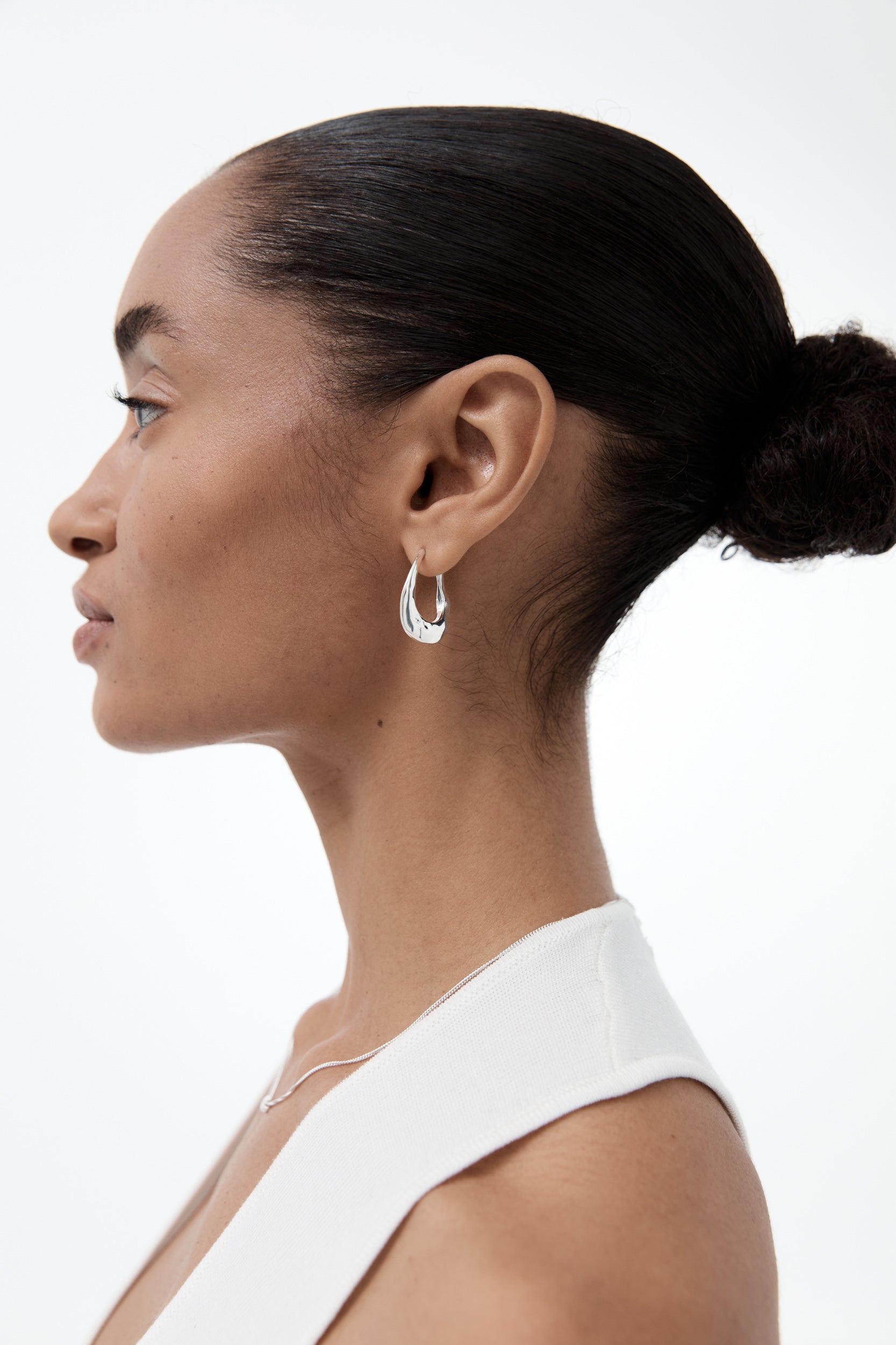 Daija Hoop - Mittel - Silber