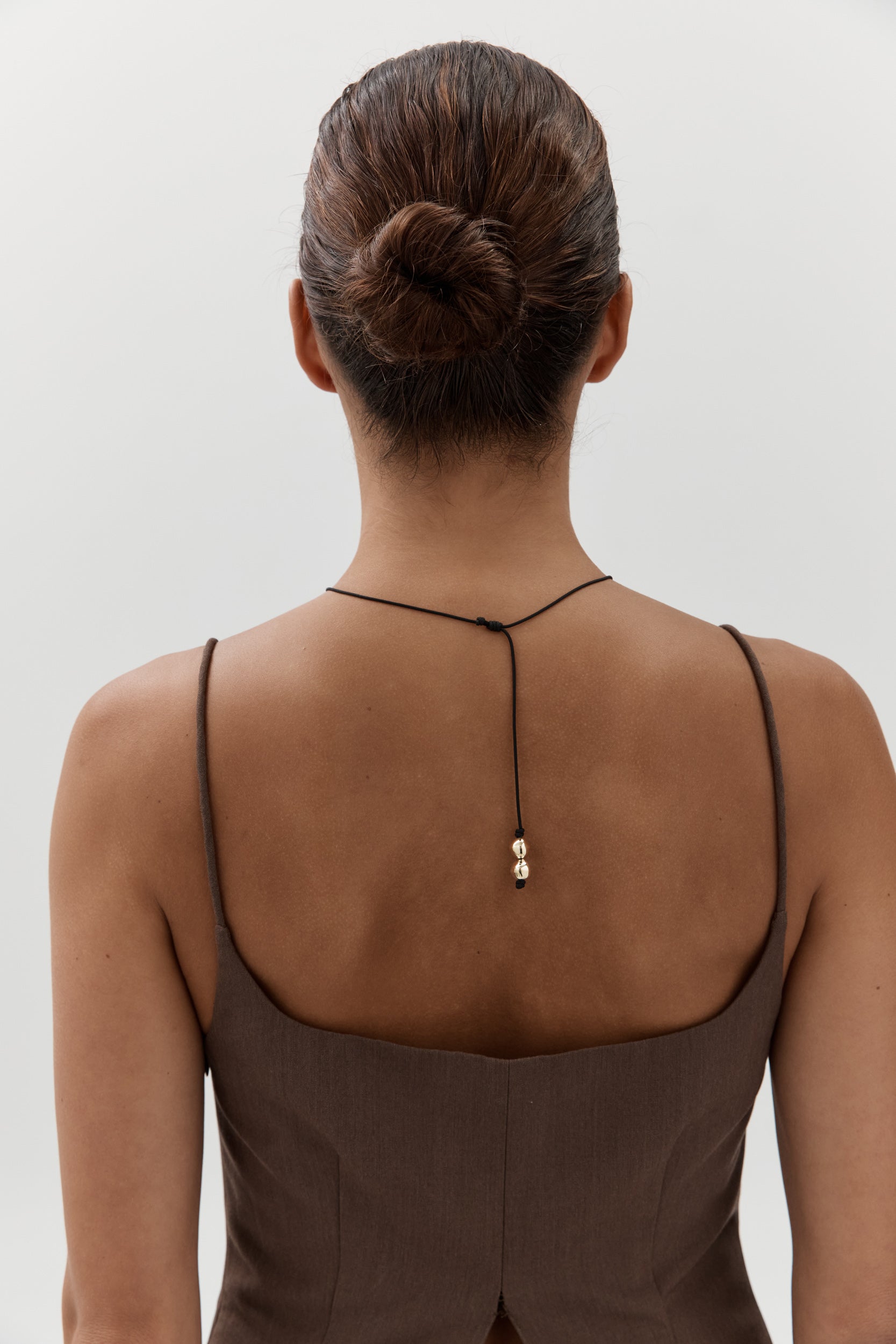 Figure Cord Necklace - Gold