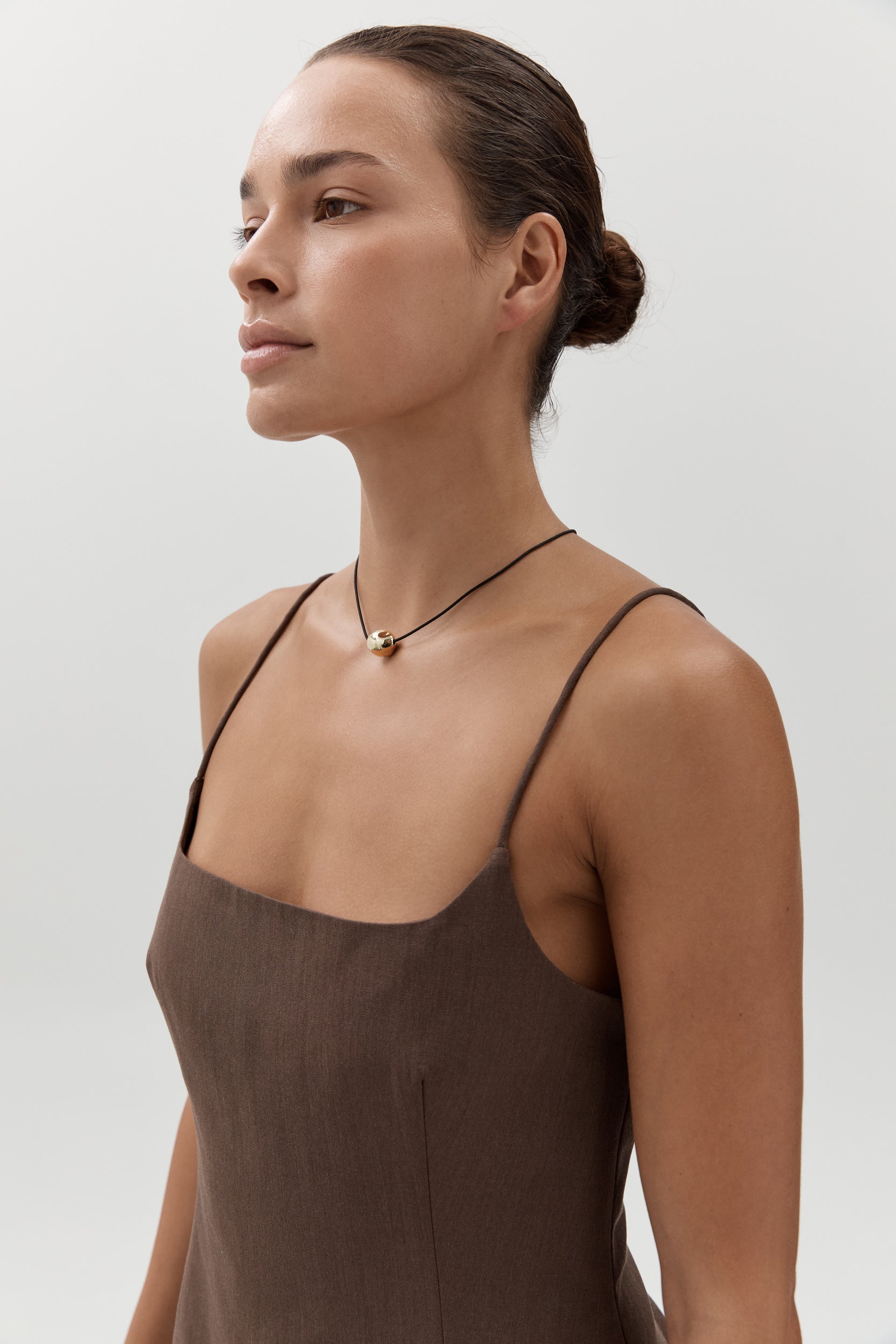 Figure Cord Necklace - Gold