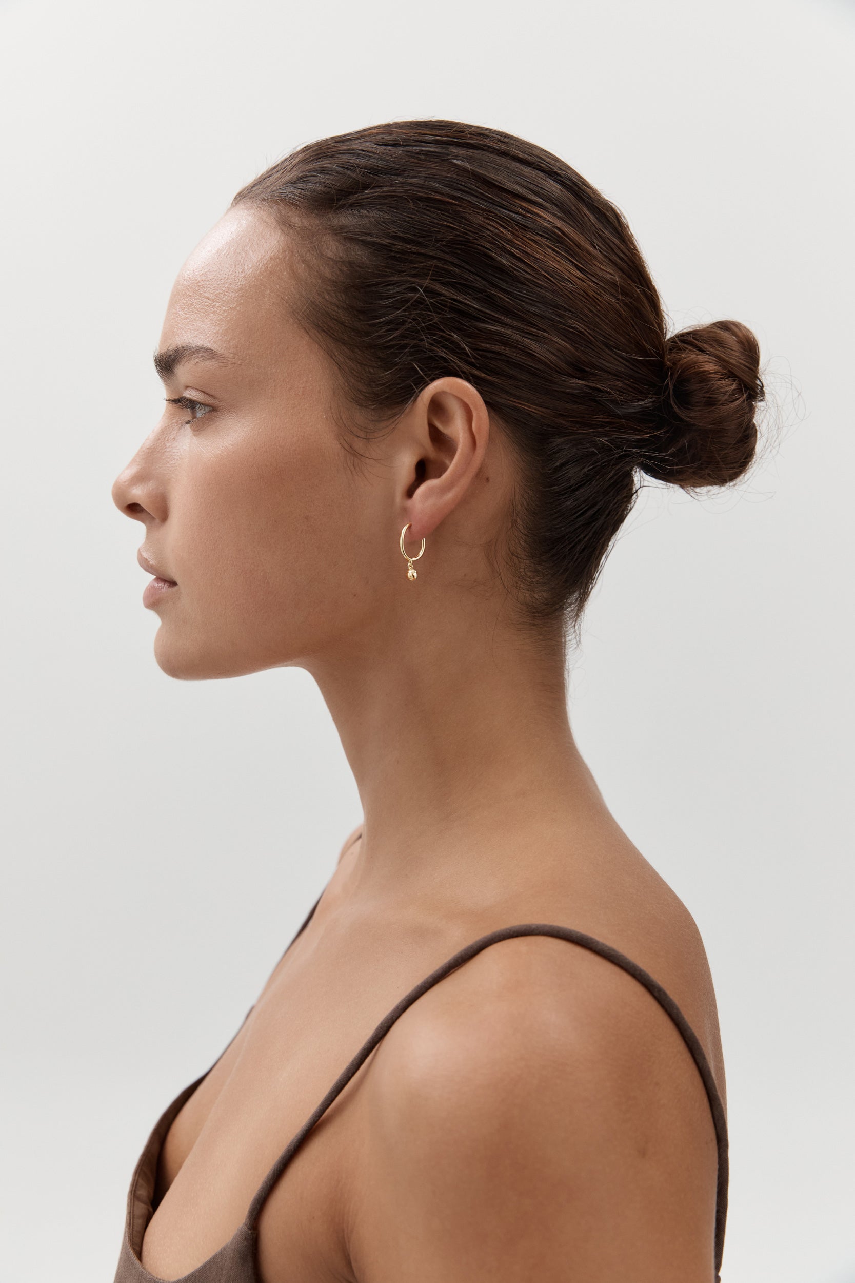Mini Drop Hoops - Gold