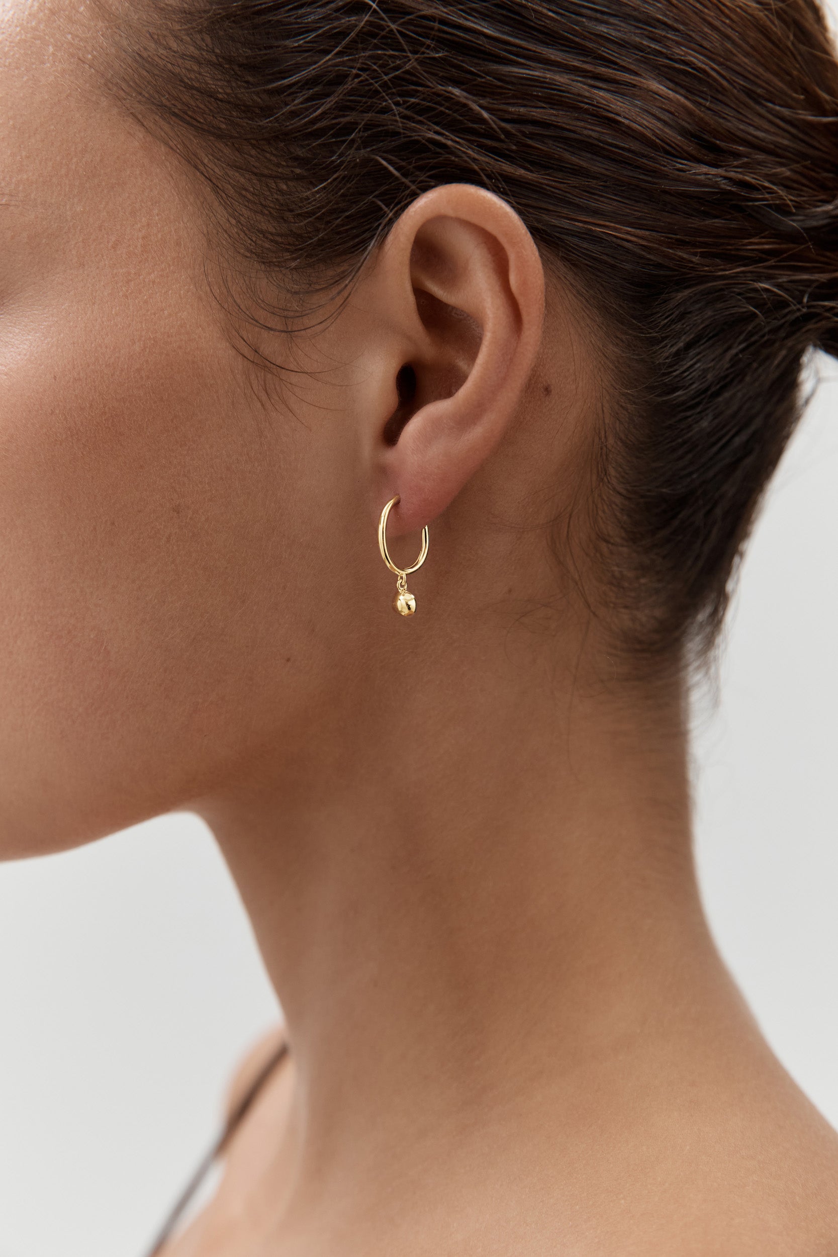 Mini Drop Hoops - Gold