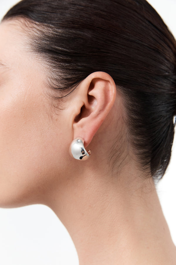 Créoles pliables - Grandes - Argent