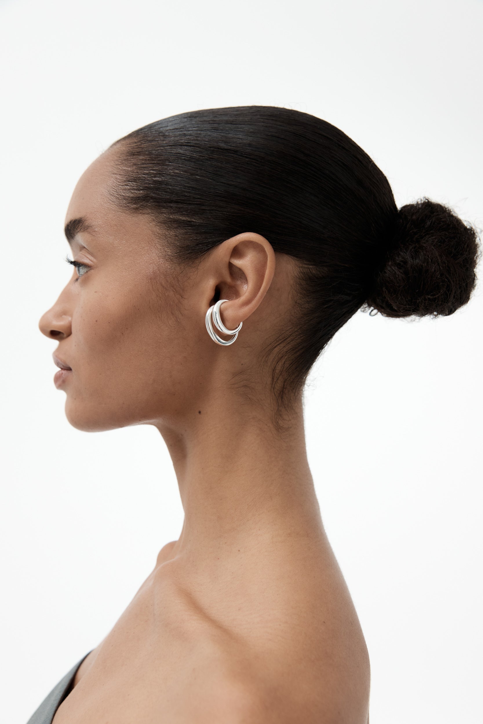 Ensemble de 2 boucles d'oreilles en jean - Argent