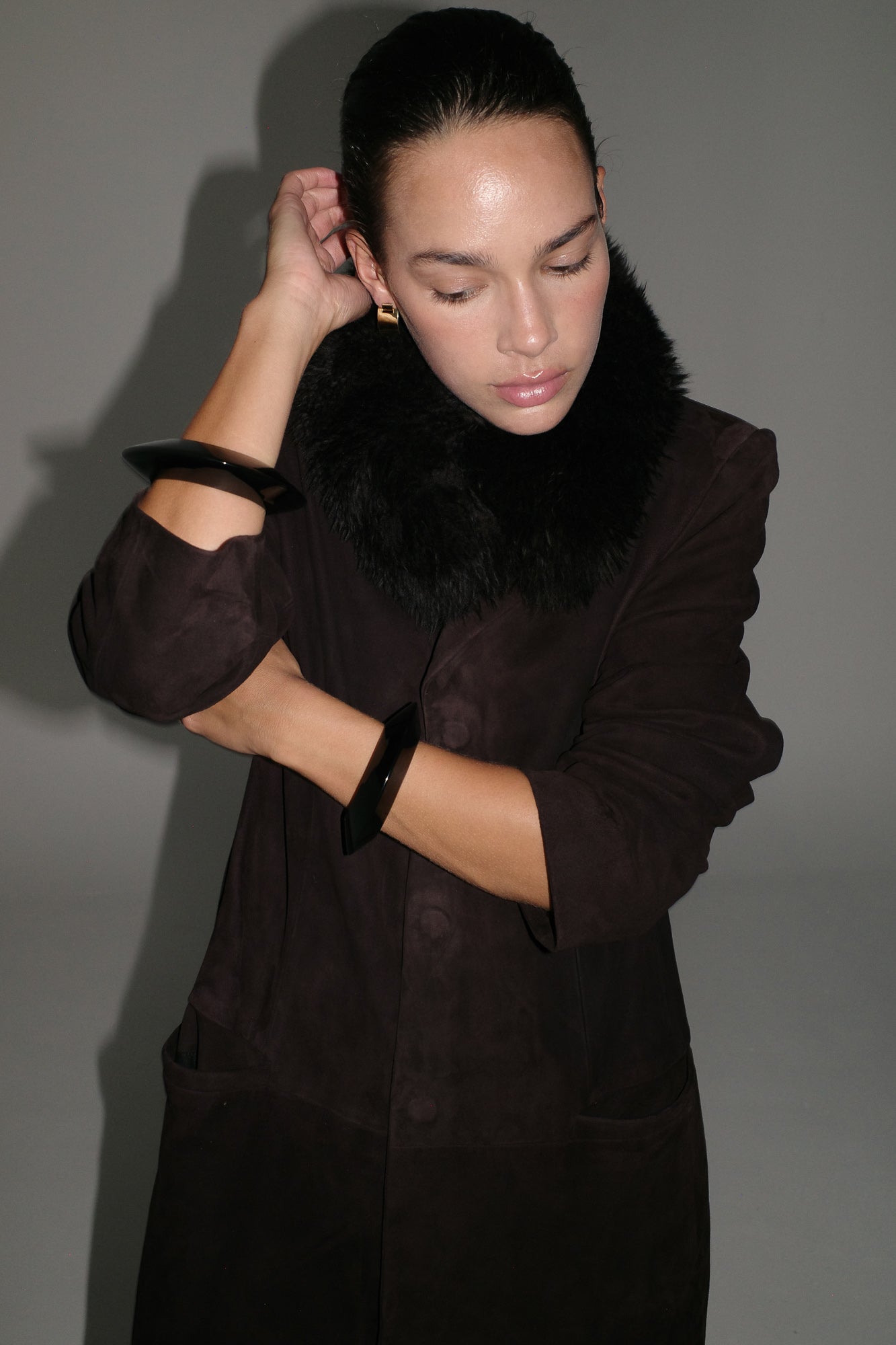 Saucer Bangle - Black