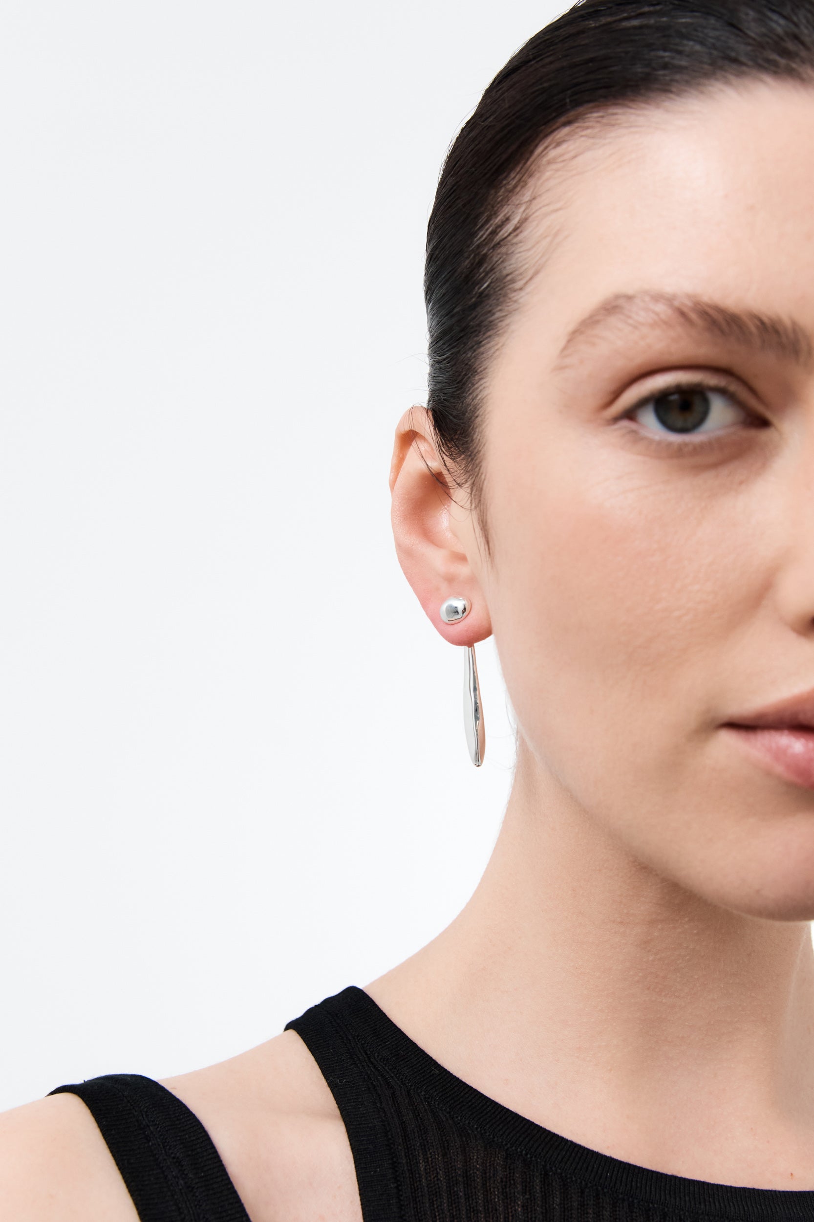 Verso Drop Earrings - Silver