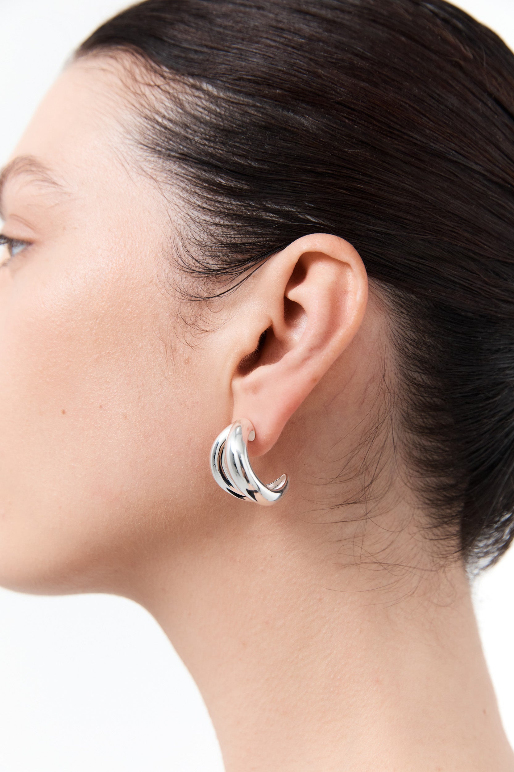 Boucles d'oreilles Via - Grandes - Argent