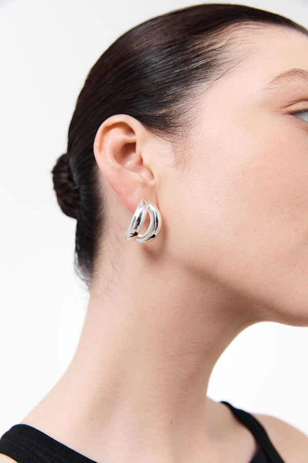 Boucles d'oreilles Via - Grandes - Argent